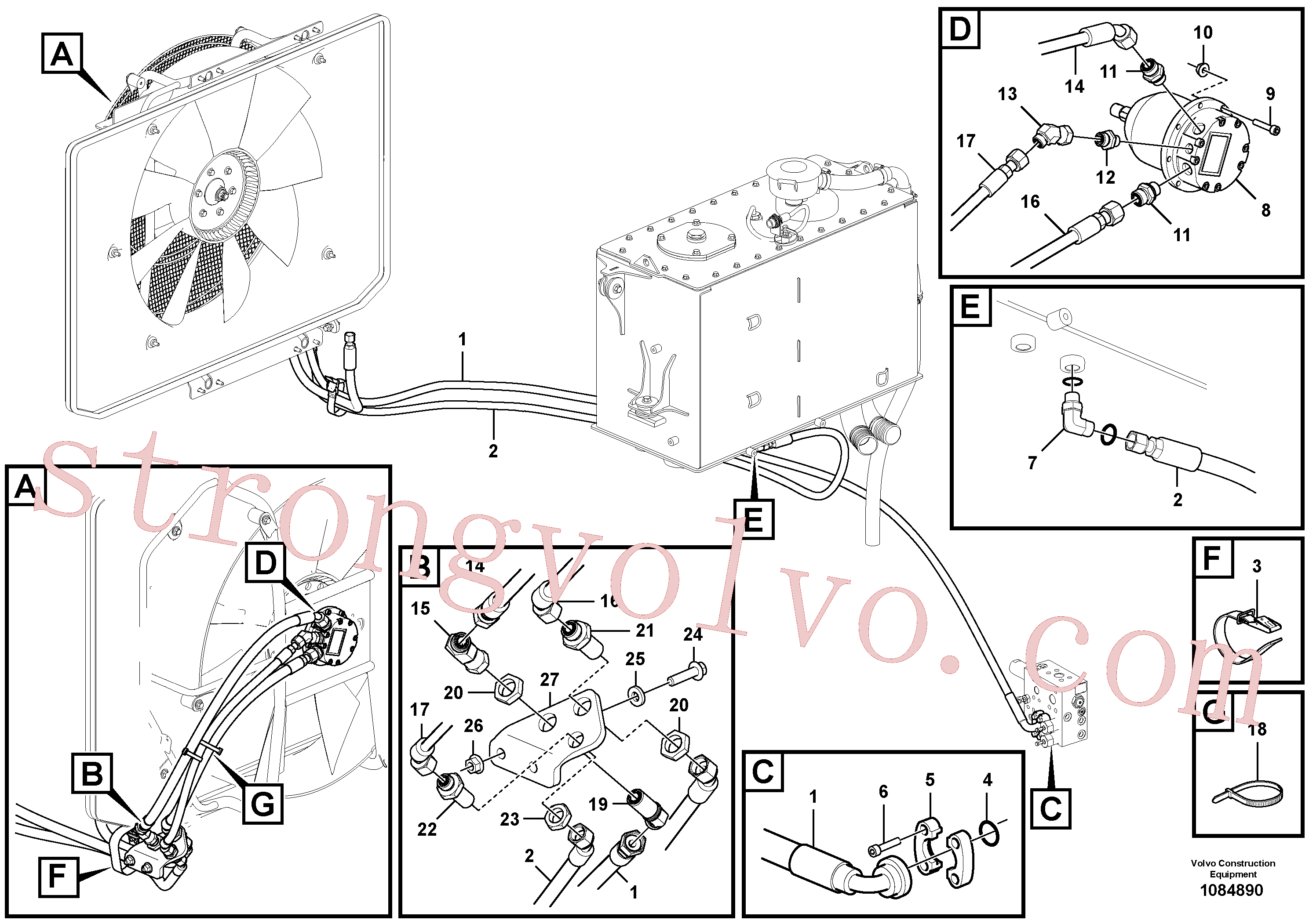 Volvo Montagem VOE11708755 Anel trava Acessórios
