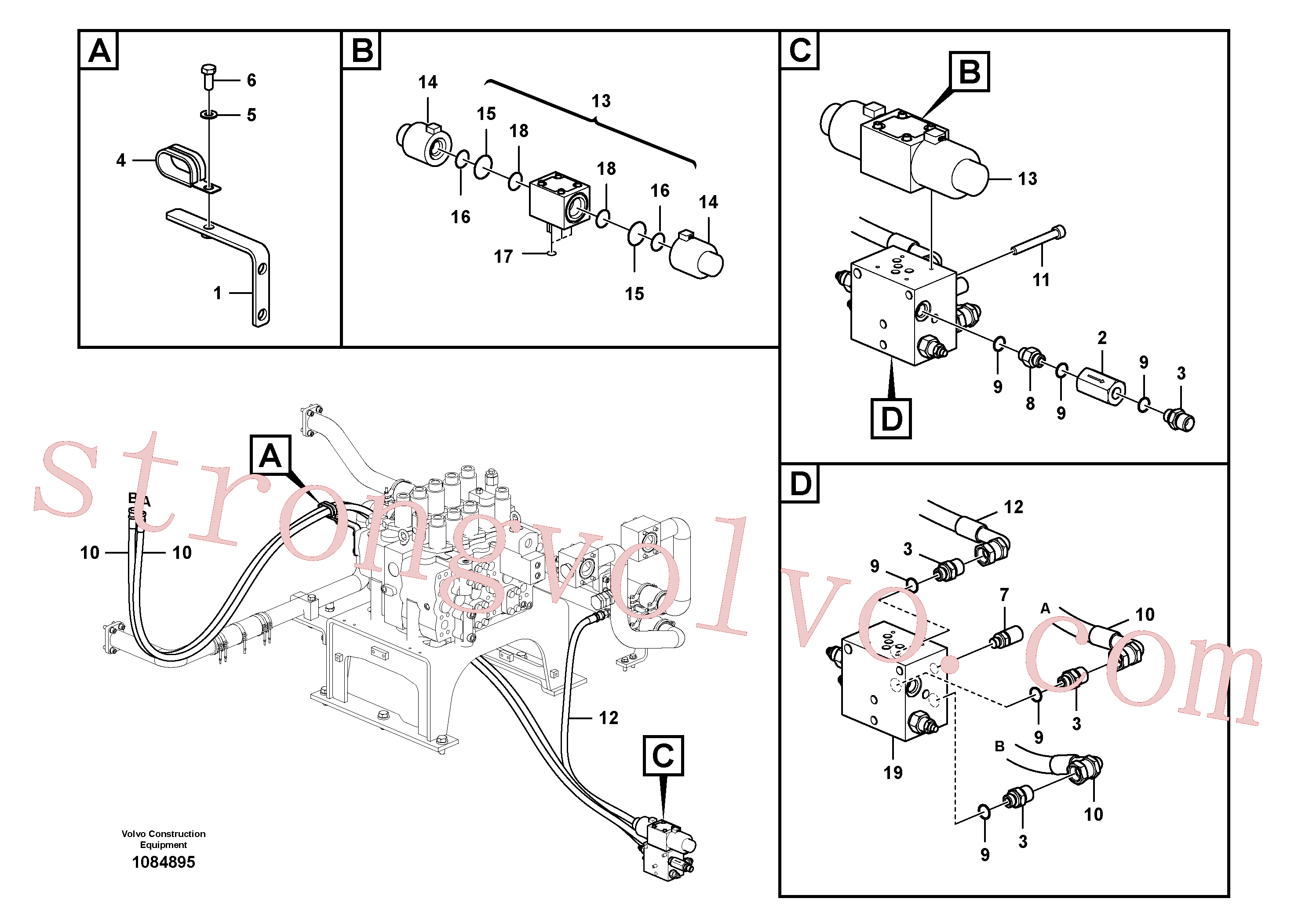 Volvo Montagem VOE14555282 Anel-o Acessórios