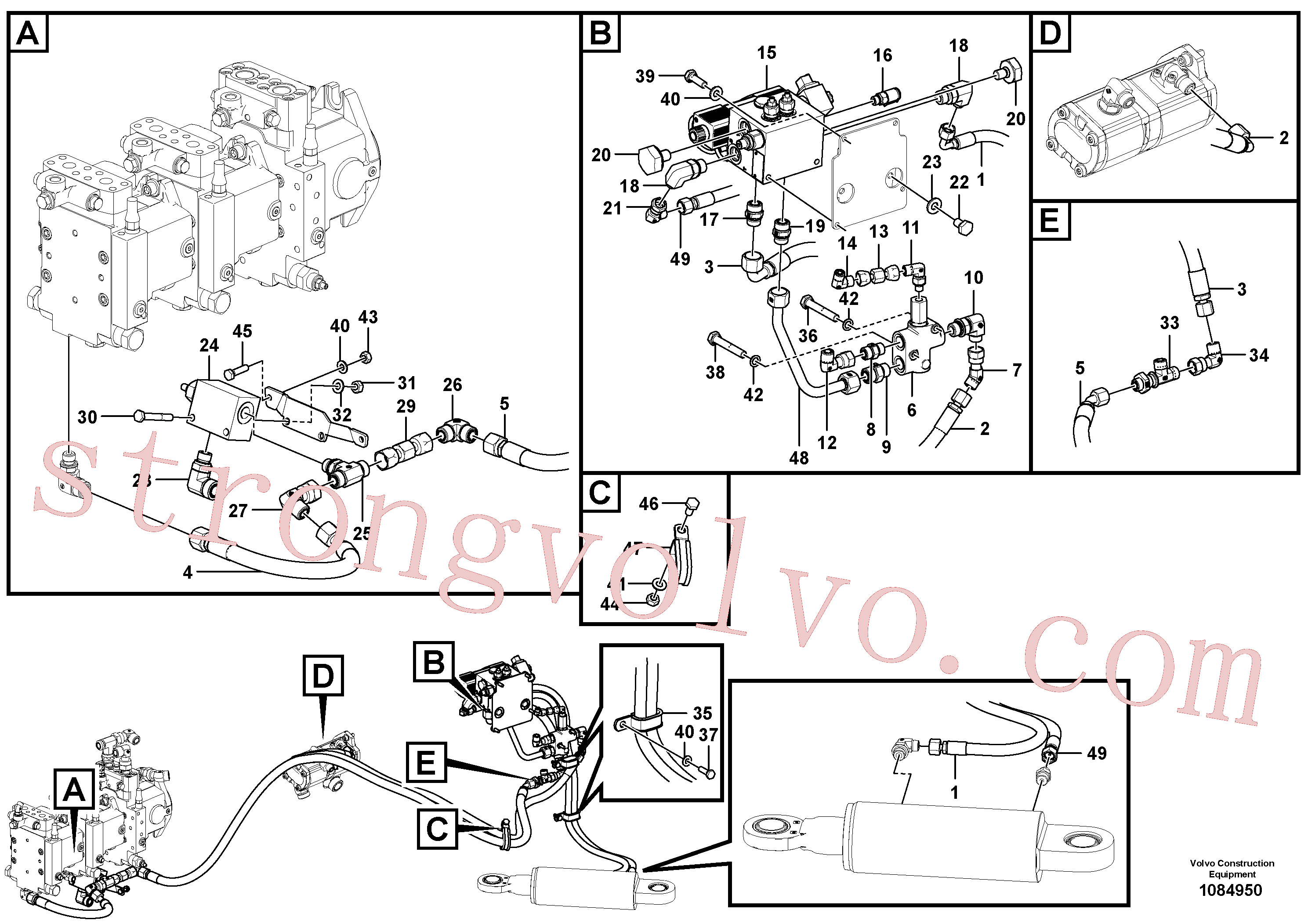 VOE13933909 Volvo Offset da direcção(1084950 Montagem)