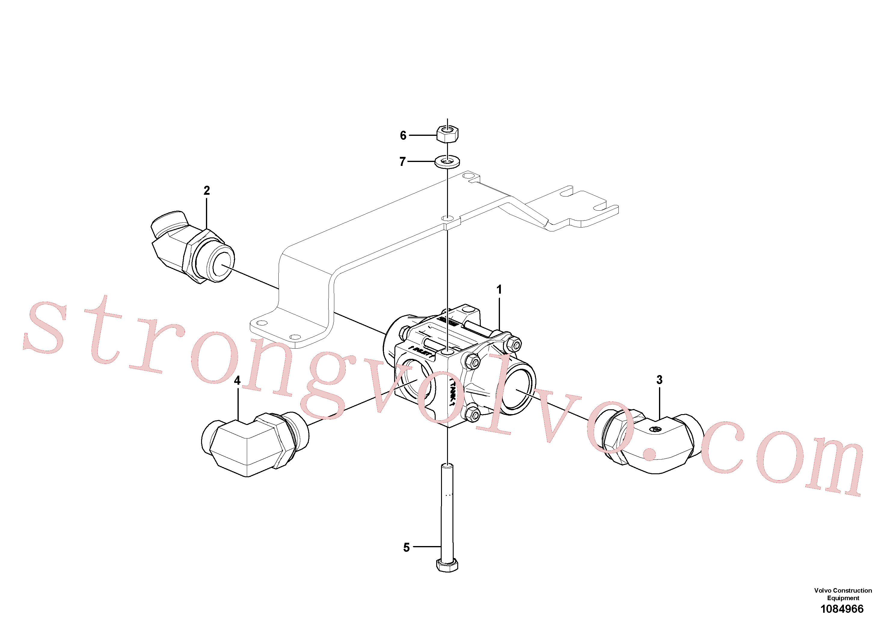 VOE938146 Volvo Instalação da válvula de derivação térmica(1084966 Montagem)