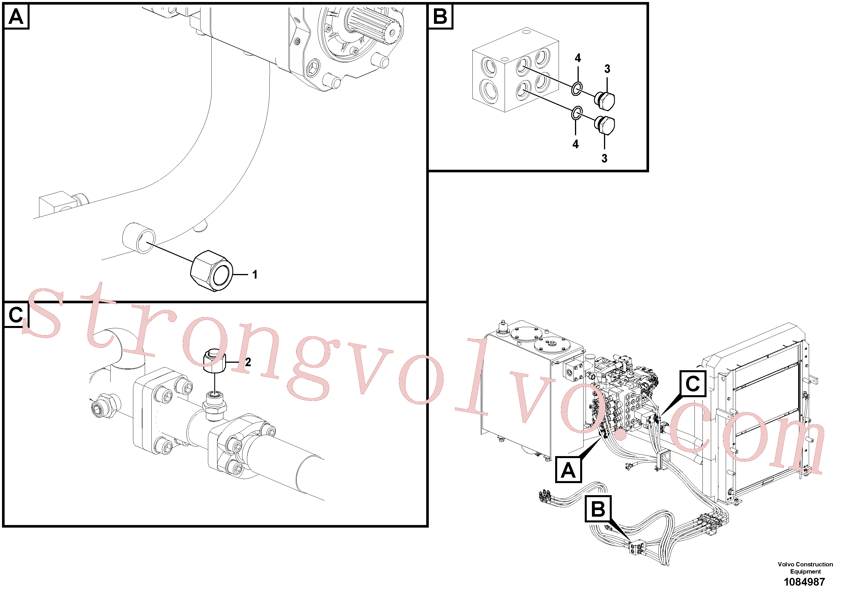 SA9415-11031 Volvo Sistema hidráulico, tanque hidráulico para o refrigerador de óleo hidráulico(1084987 Montagem)