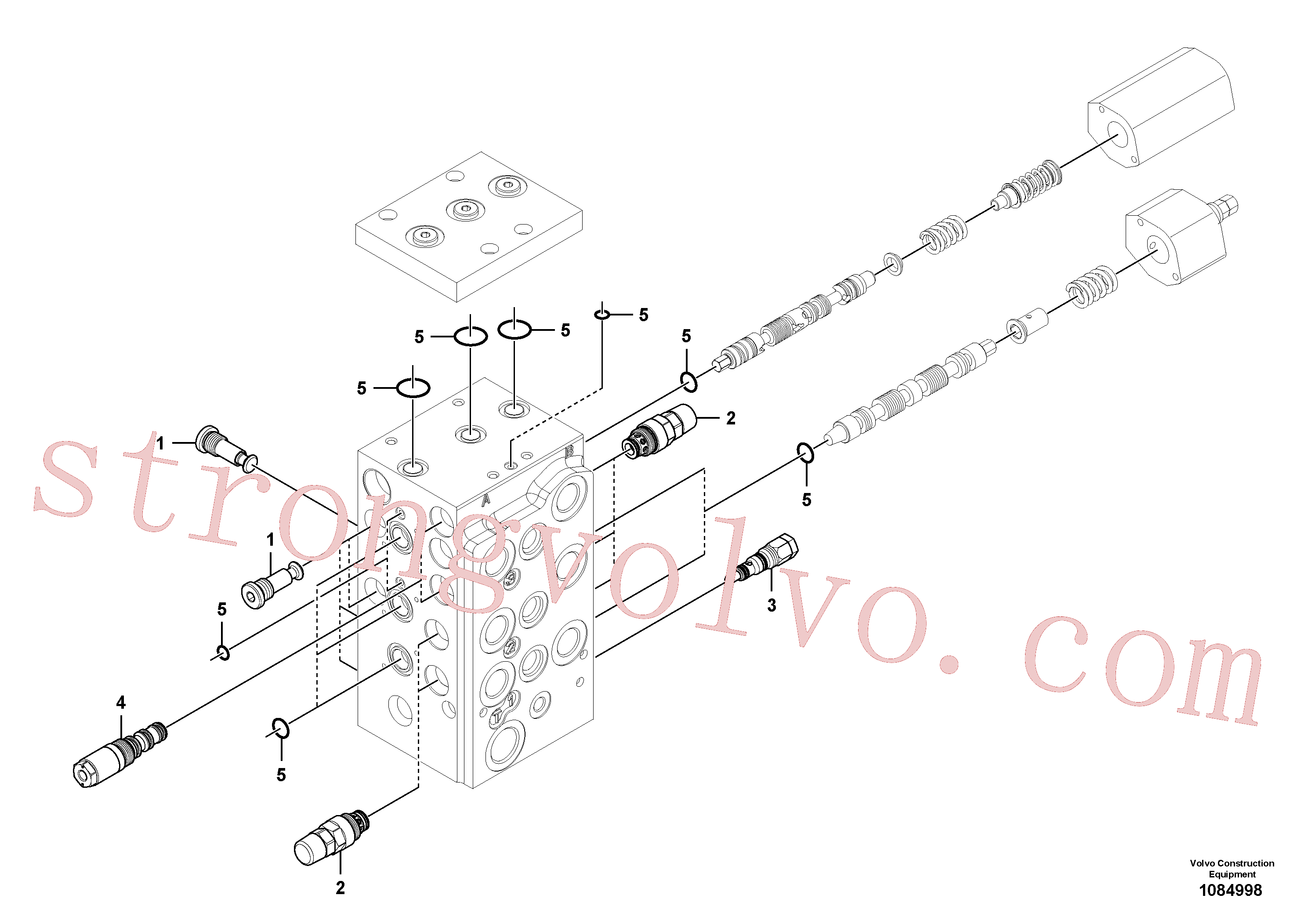 VOE17228608 Volvo Válvula de comando(1084998 Montagem)
