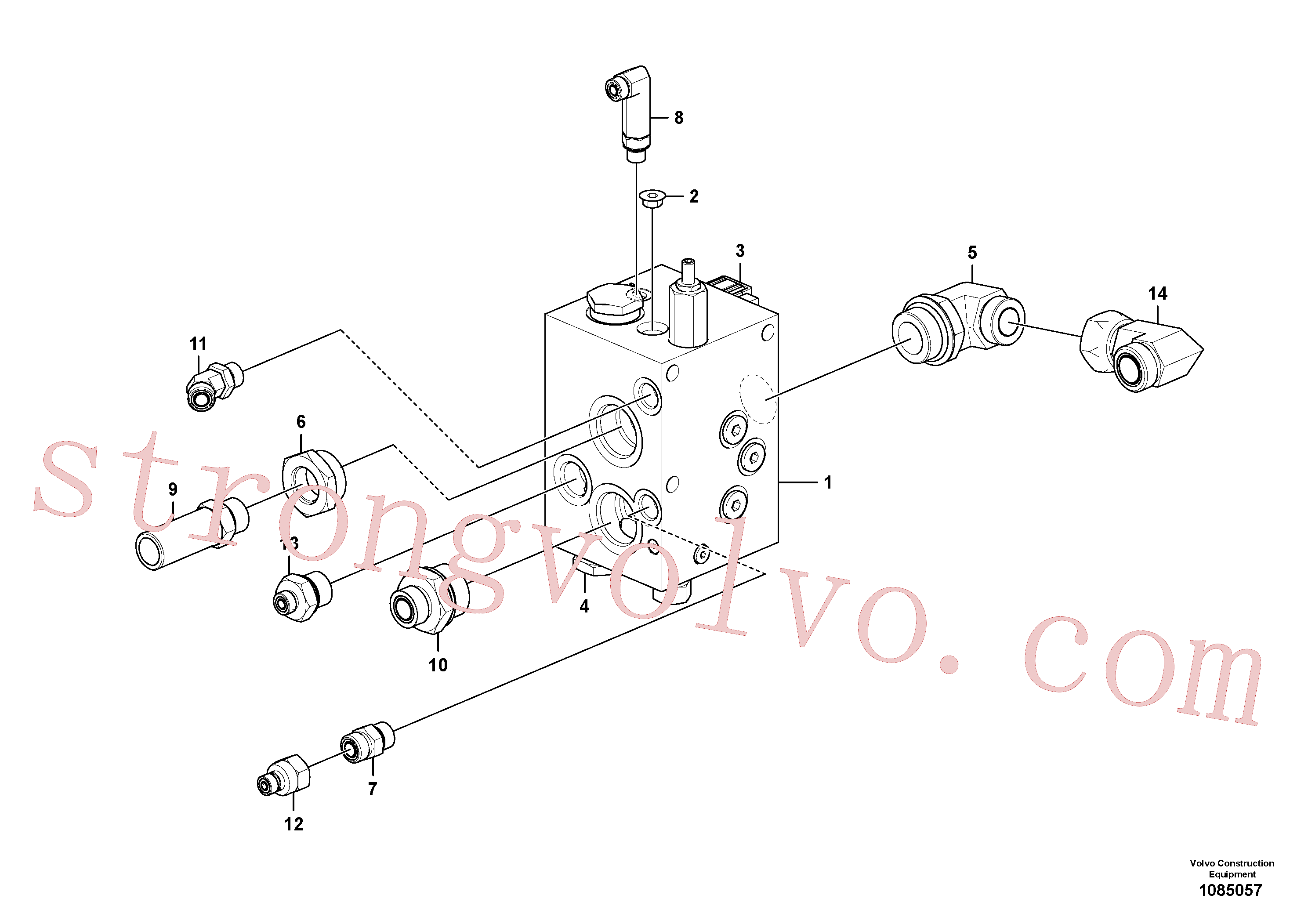 China Made VOE11882258 Niple Volvo Acessórios para escavadeira