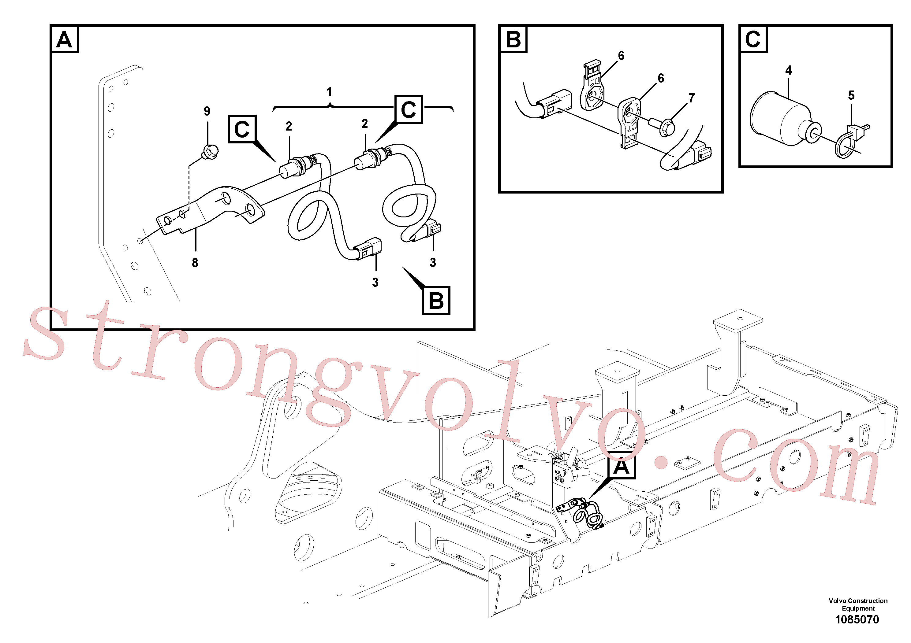VOE14612682 Volvo Sensor eléctrico(1085070 Montagem)