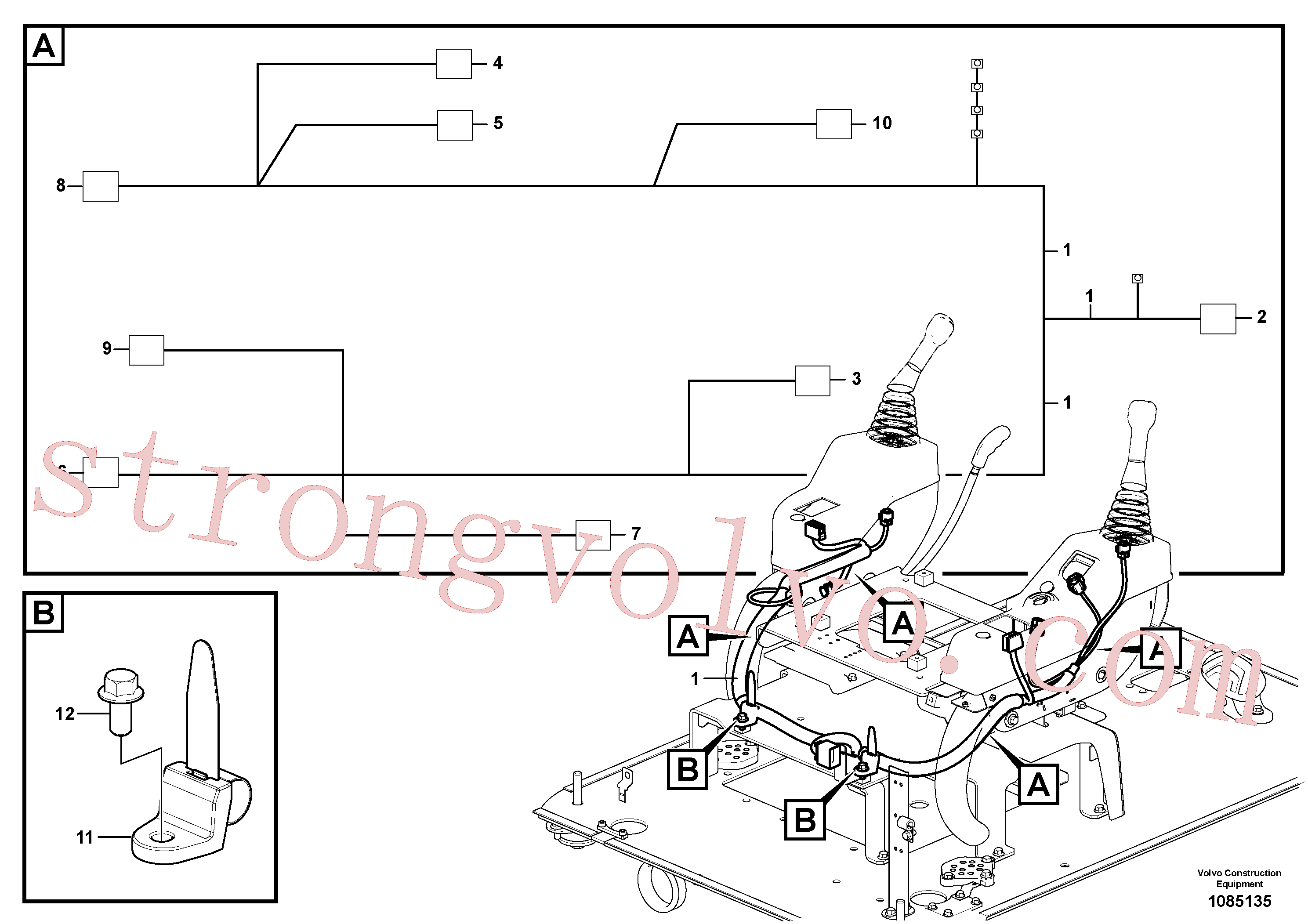 VOE969780 Volvo Cablagem, painel de instrumentos(1085135 Montagem)