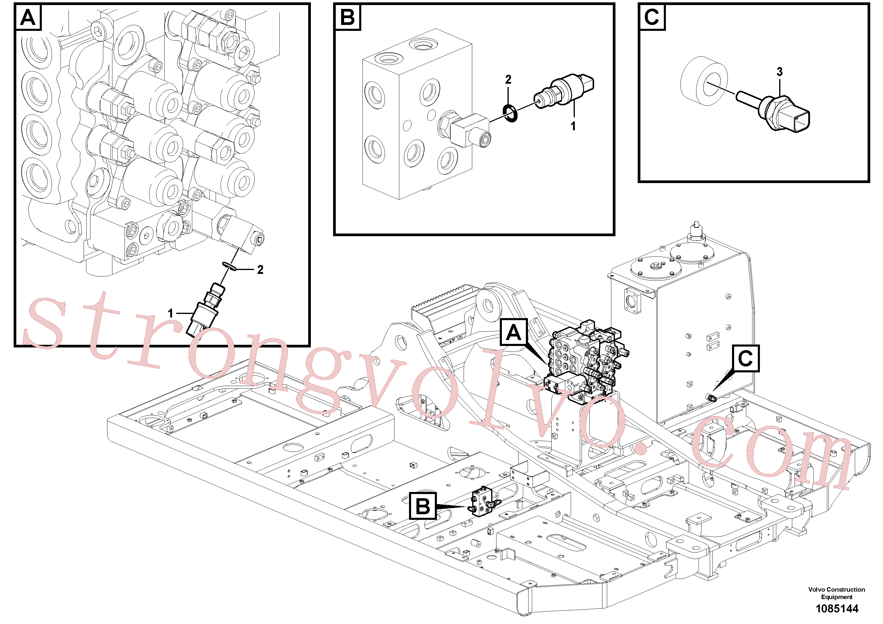 VOE14529294 Volvo Sensor eléctrico(1085144 Montagem)