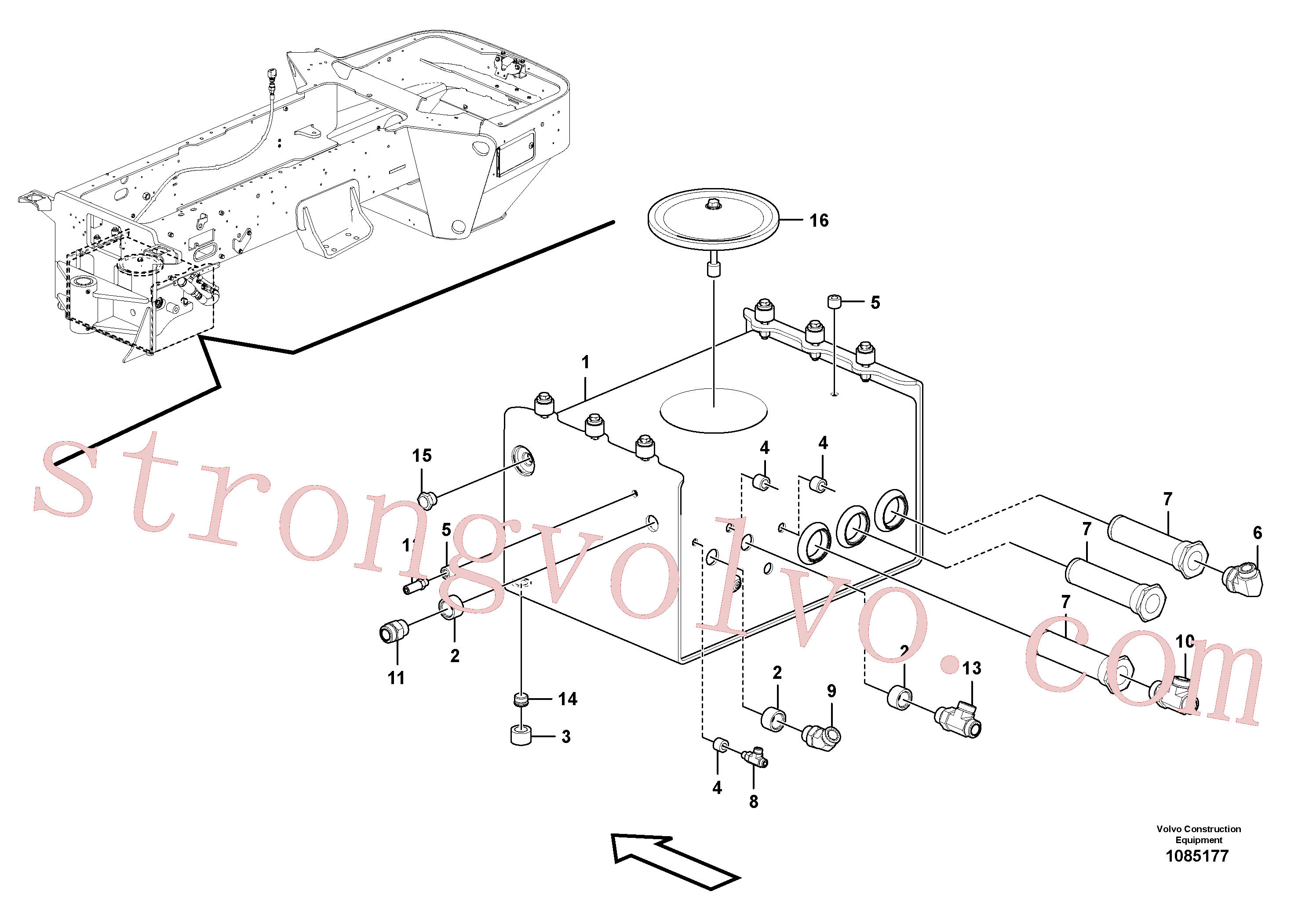 RM59918532 Volvo Conjunto de depósito hidráulico(1085177 Montagem)