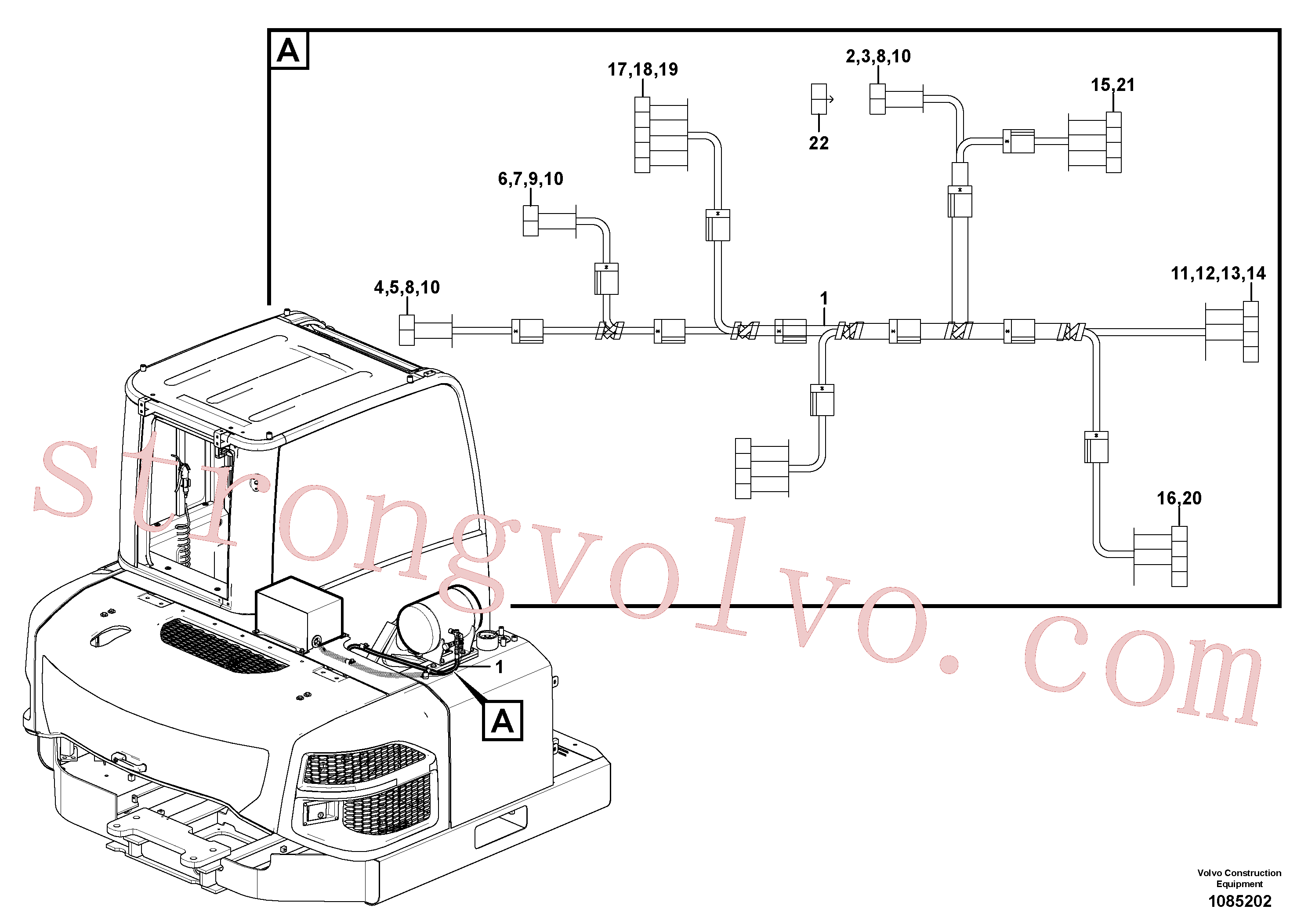 RM20377404 Volvo Cablagem, compressor(1085202 Montagem)