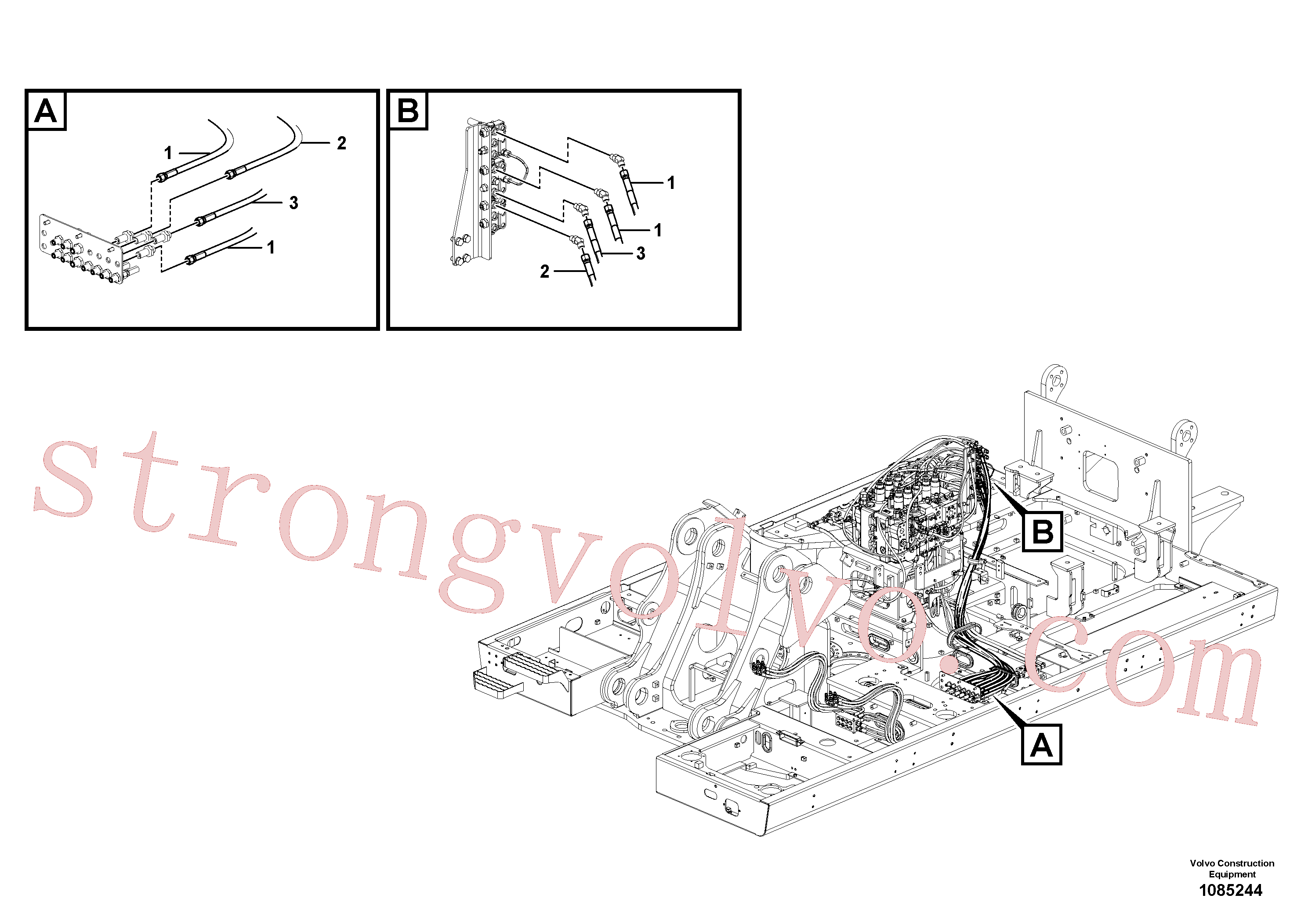 VOE937135 Volvo Sistema servomotor, mudança da função da alavanca(1085244 Montagem)