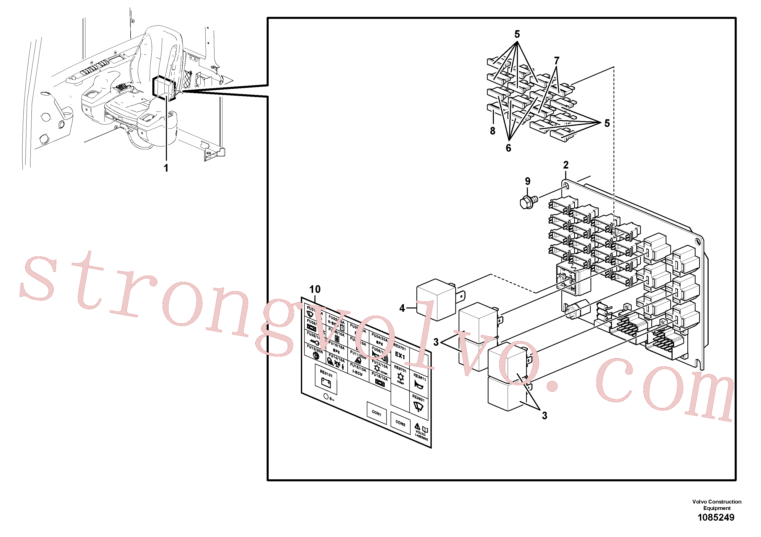 VOE14604058 Volvo Caixa de derivação eléctrica(1085249 Montagem)
