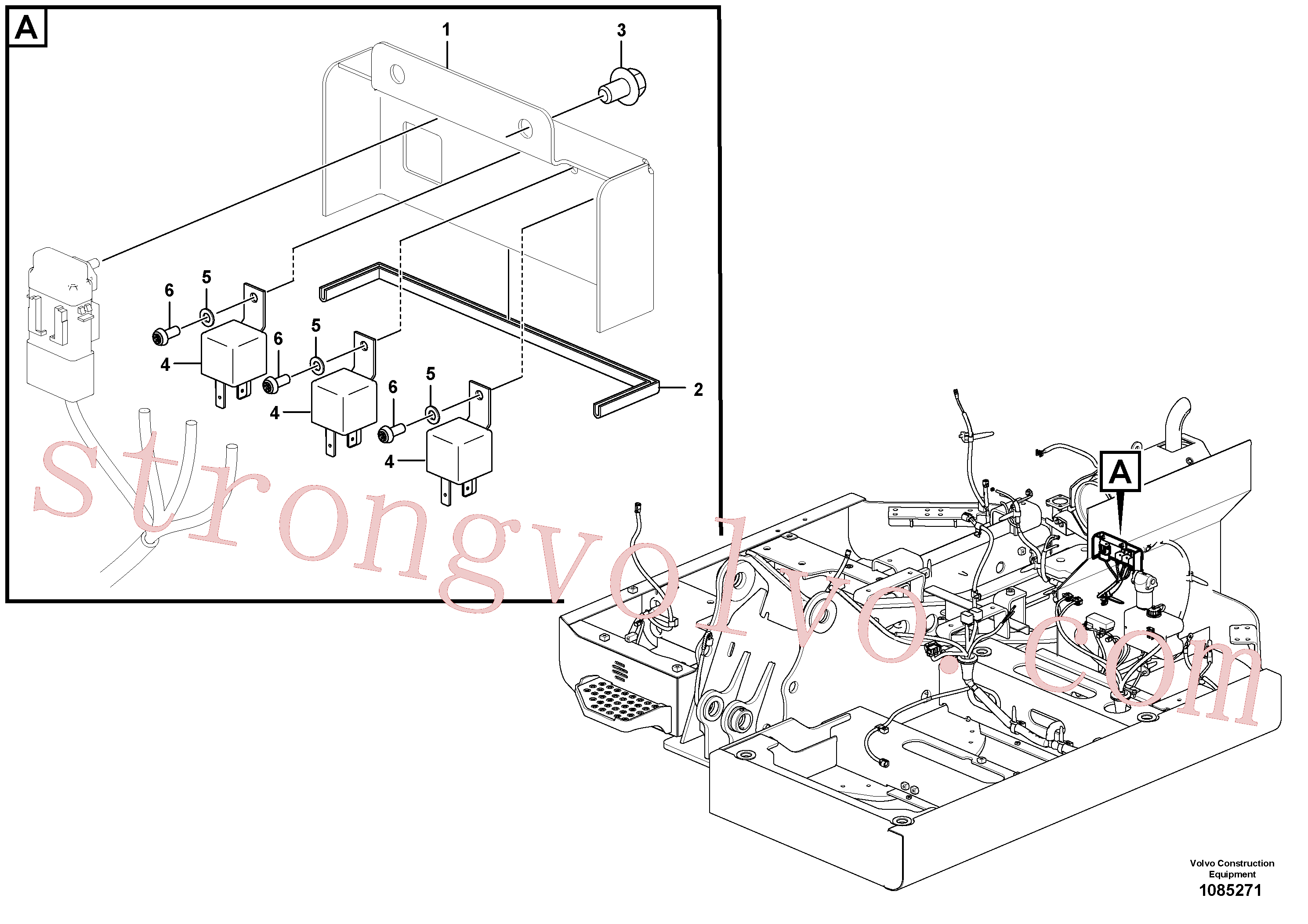 VOE14880936 Volvo Relé eléctrico(1085271 Montagem)
