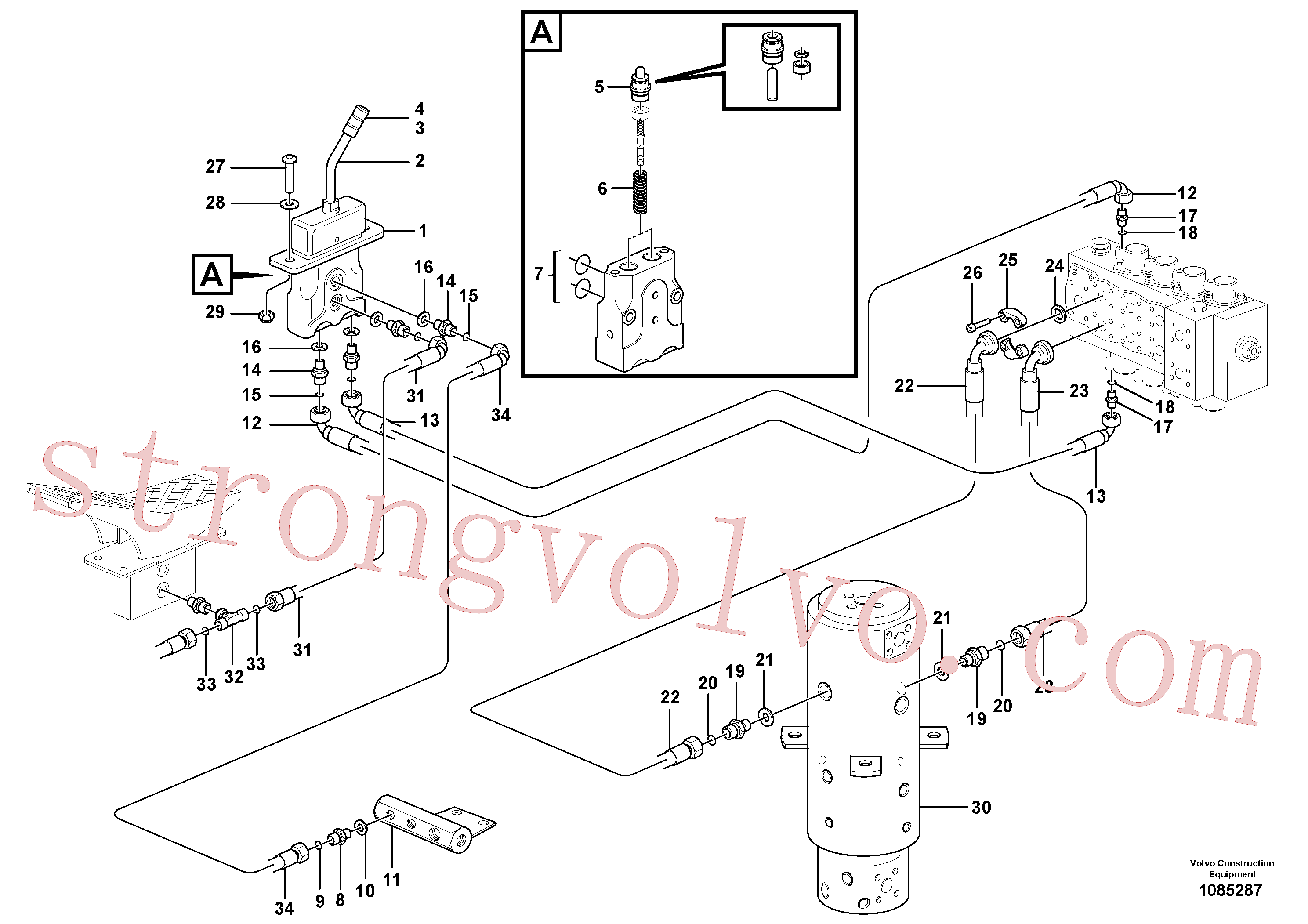 Volvo VOE14371829 Pilot Volvo Acessórios para escavadeira
