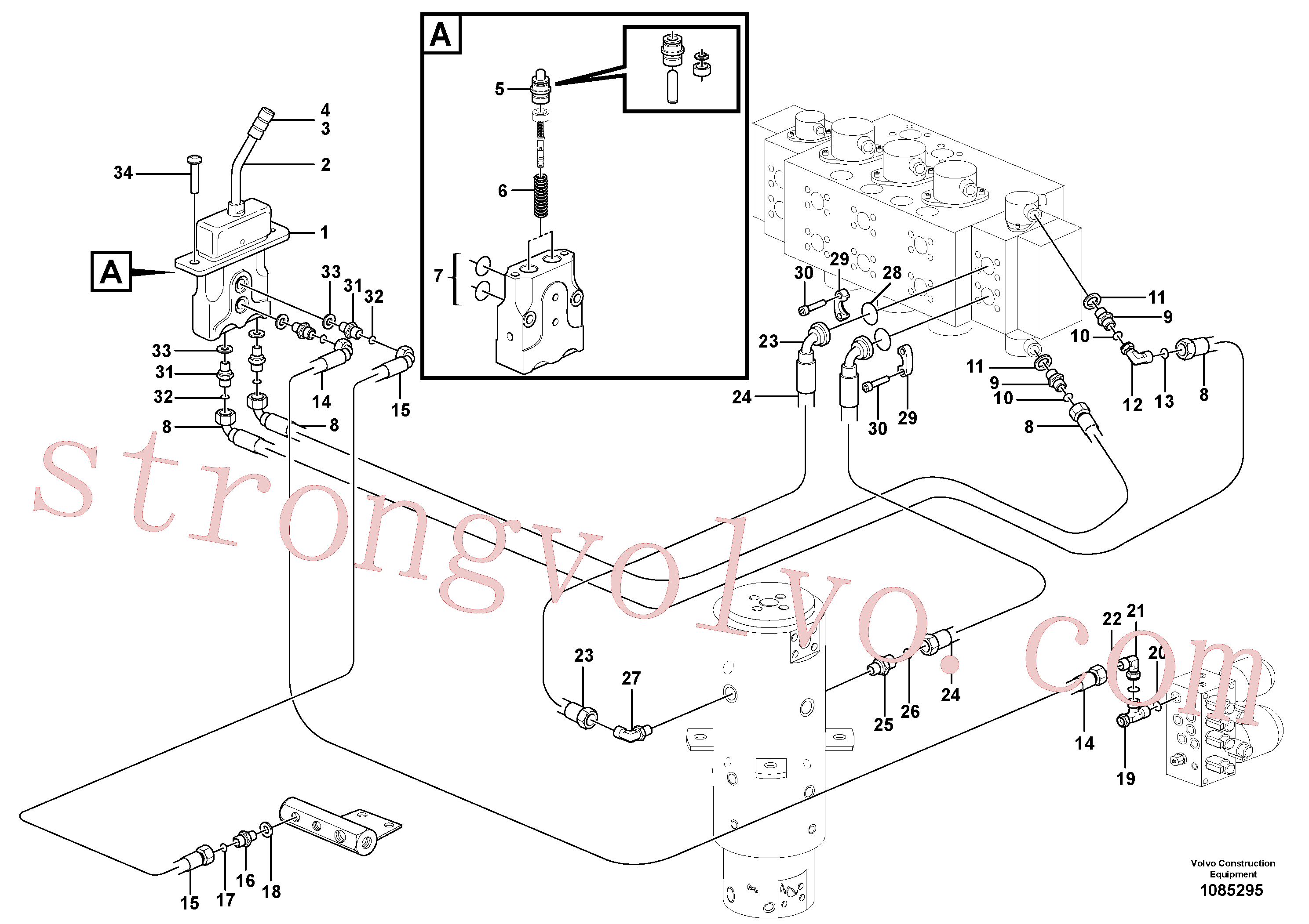VOE14371794 Válvula Volvo escavadeira