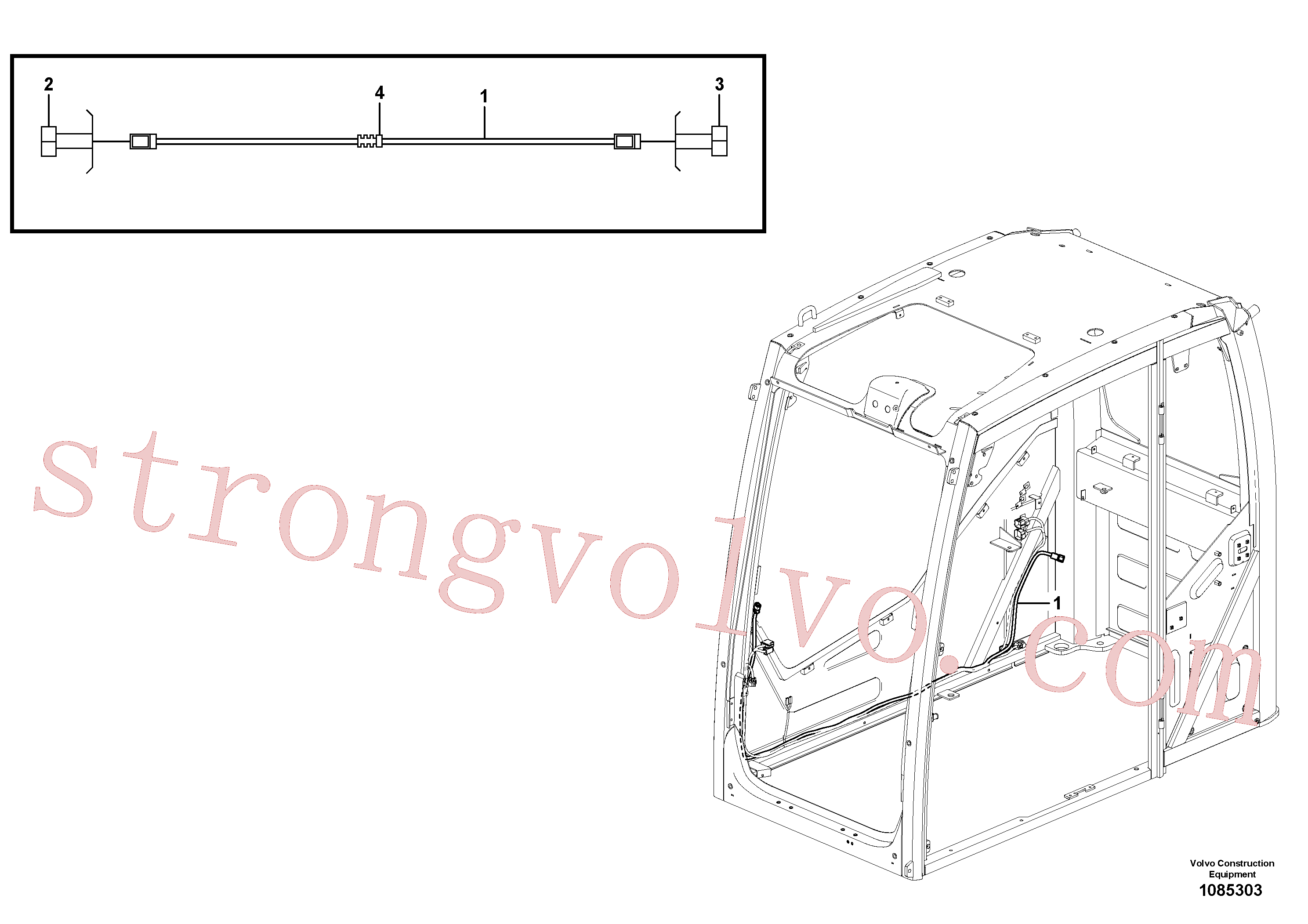 VOE14569604 Volvo Cablagem, cabina.(1085303 Montagem)