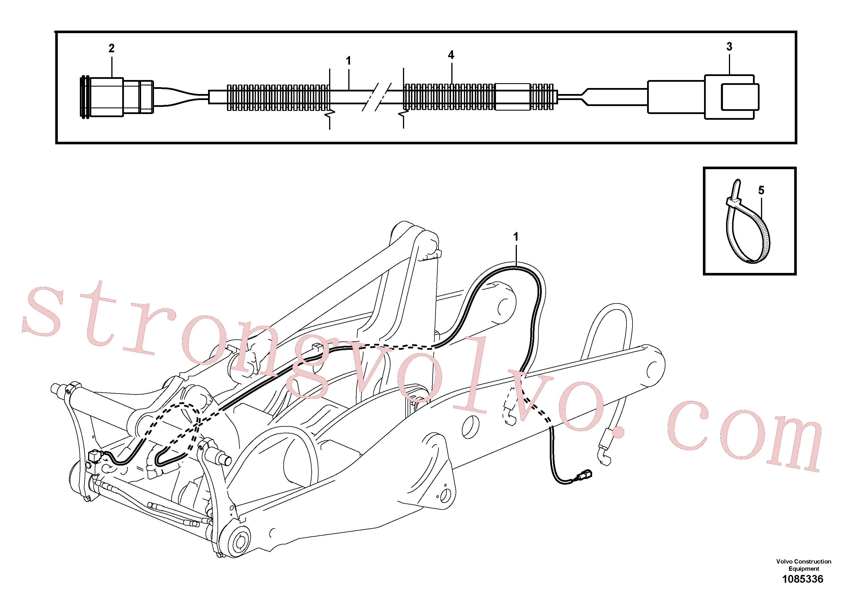 RM20377065 Volvo Cablagem, carregador engate rápido(1085336 Montagem)