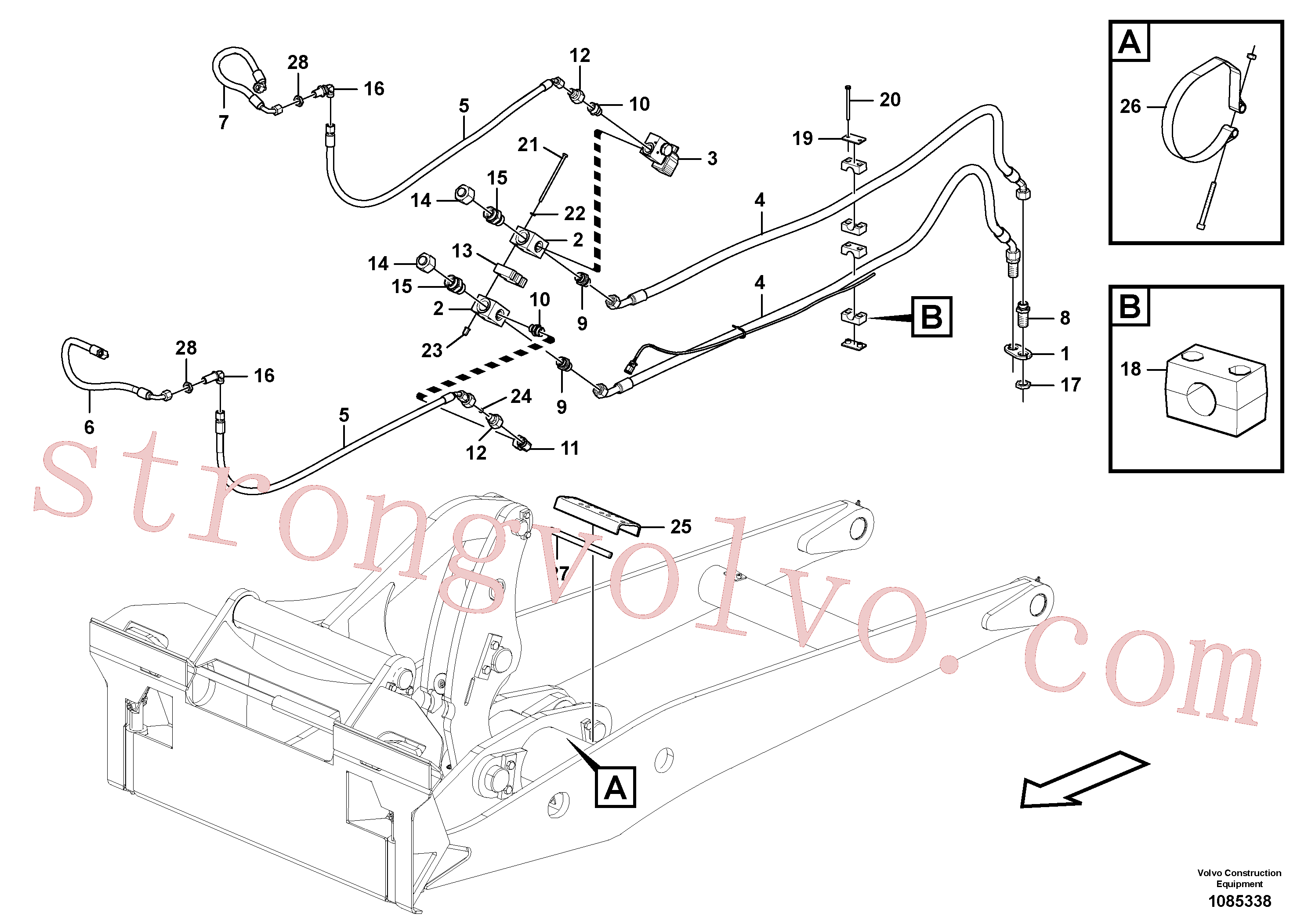 Volvo Montagem VOE957095 Cotovelo Acessórios