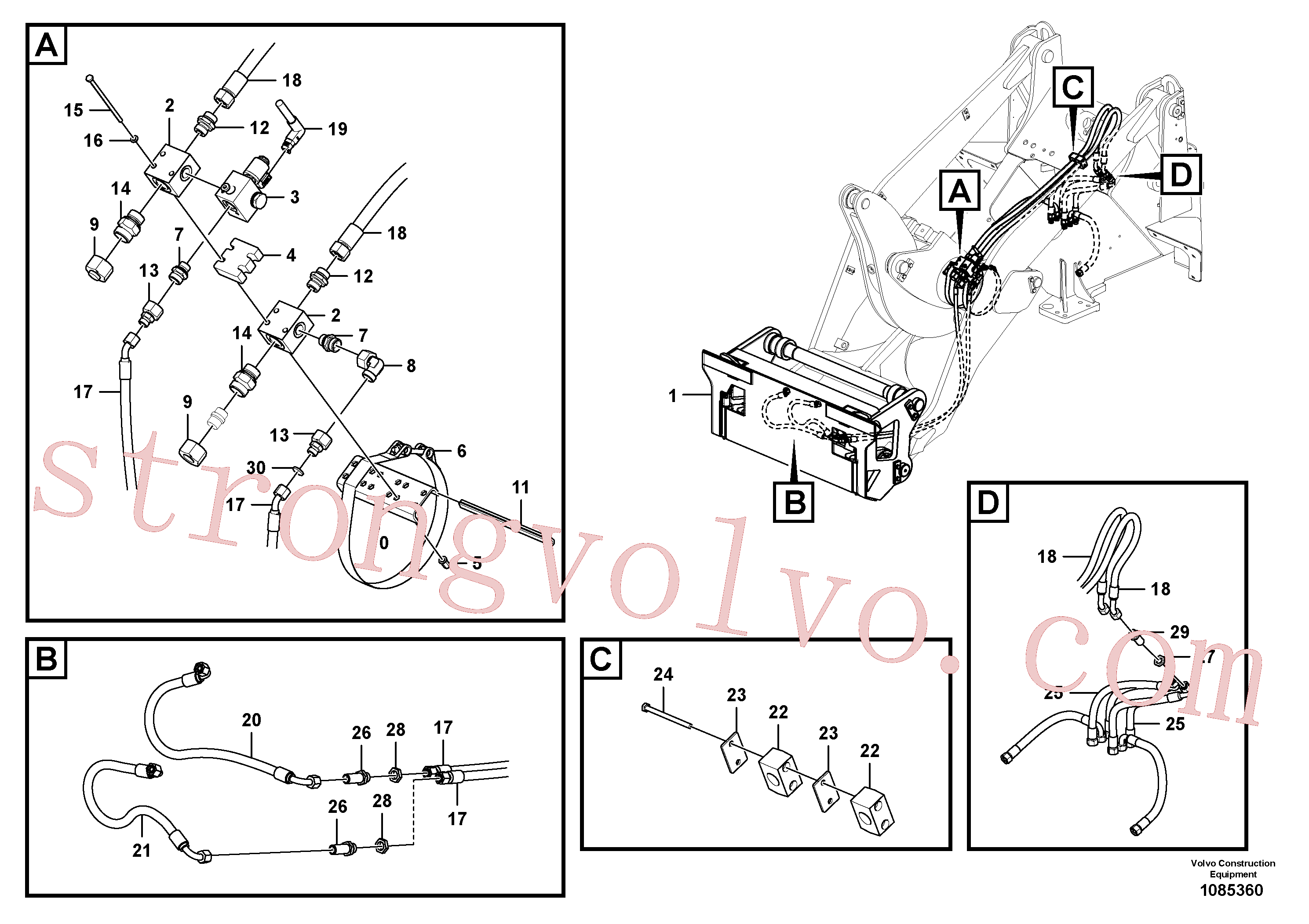 Volvo Acessórios para escavadeira VOE15226344 Kit válvula solenóide Acessórios