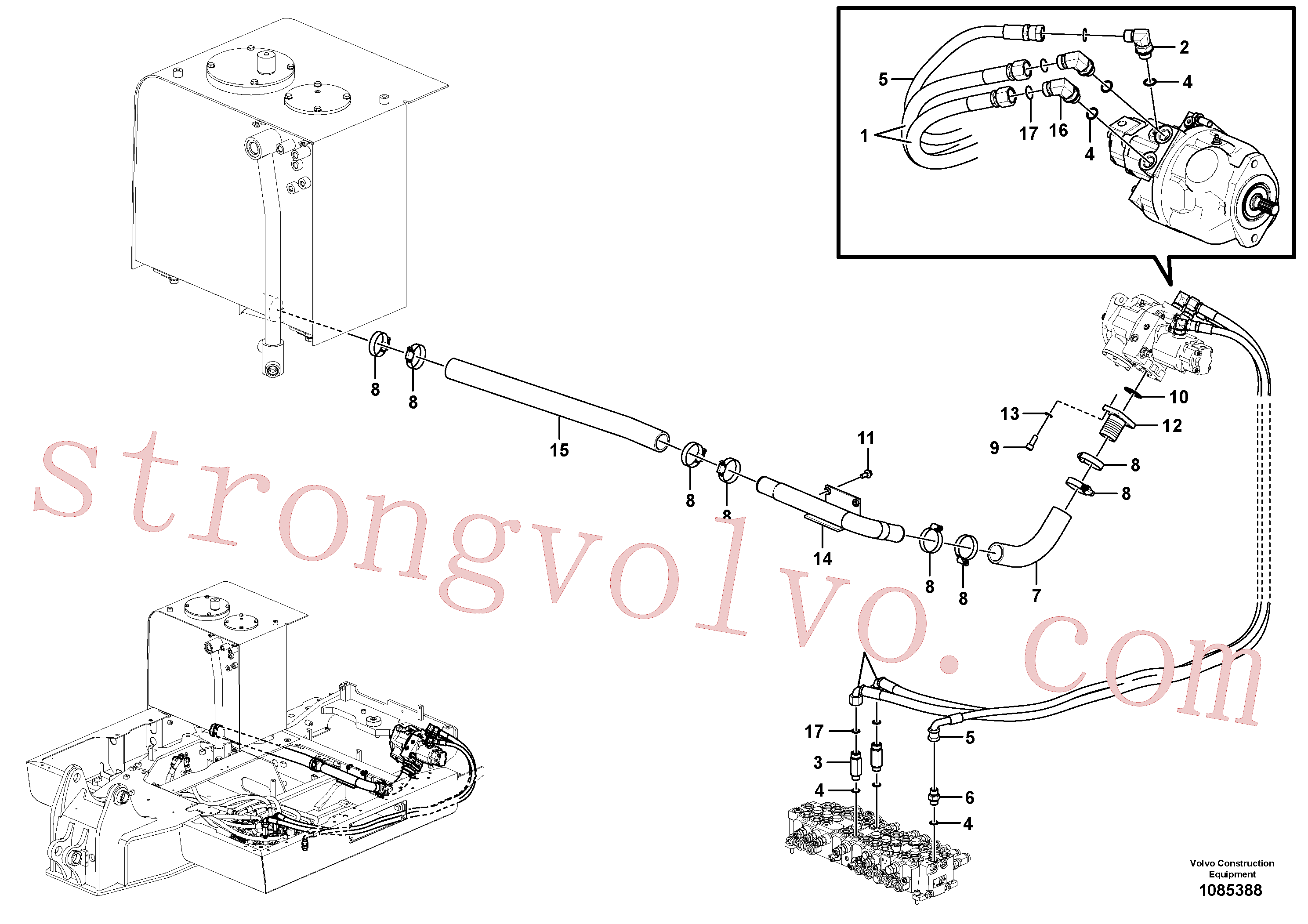 Atacado VOE14693293 Mangueira Volvo escavadeira