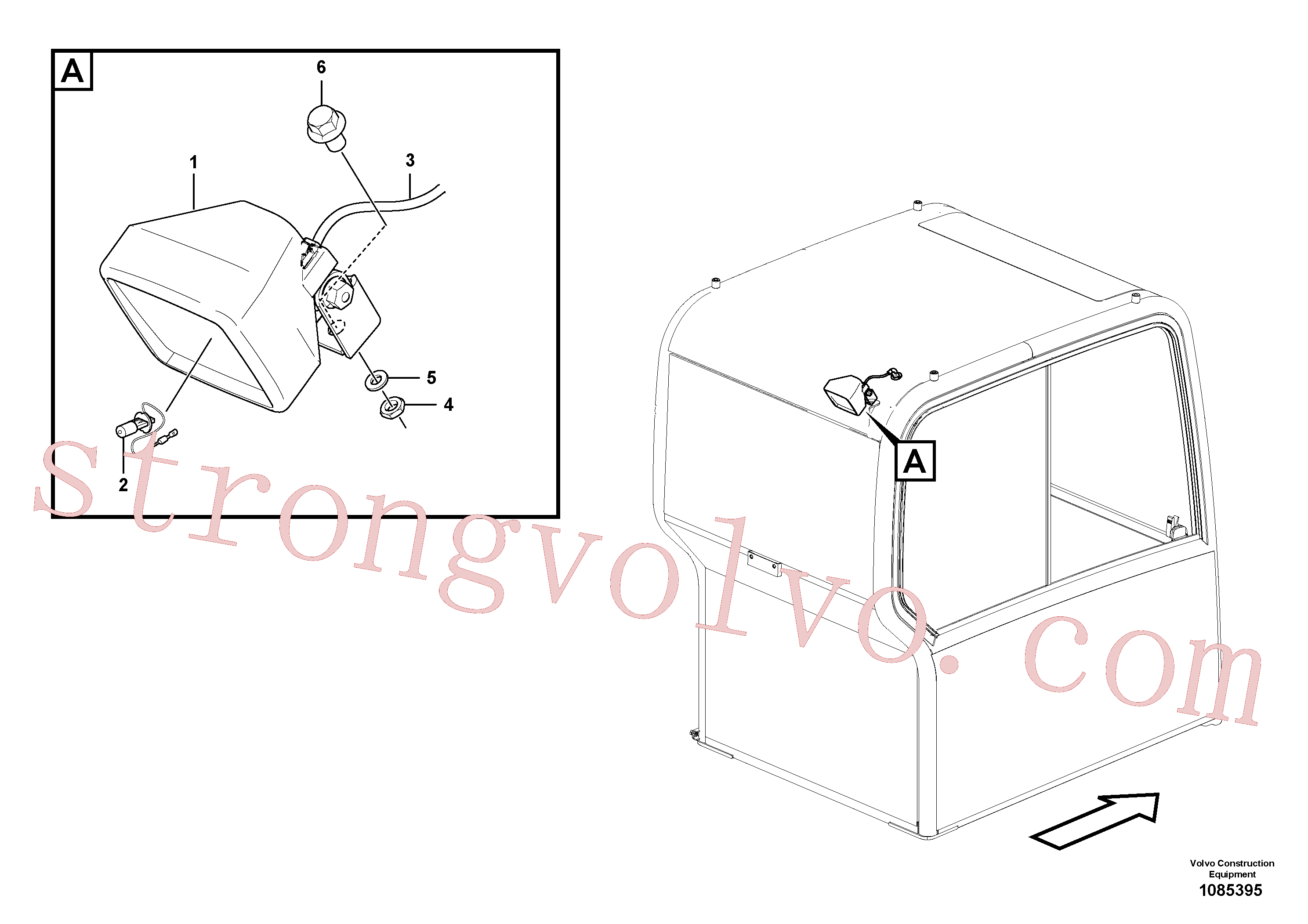 VOE60113092 Volvo Luzes de trabalho(1085395 Montagem)