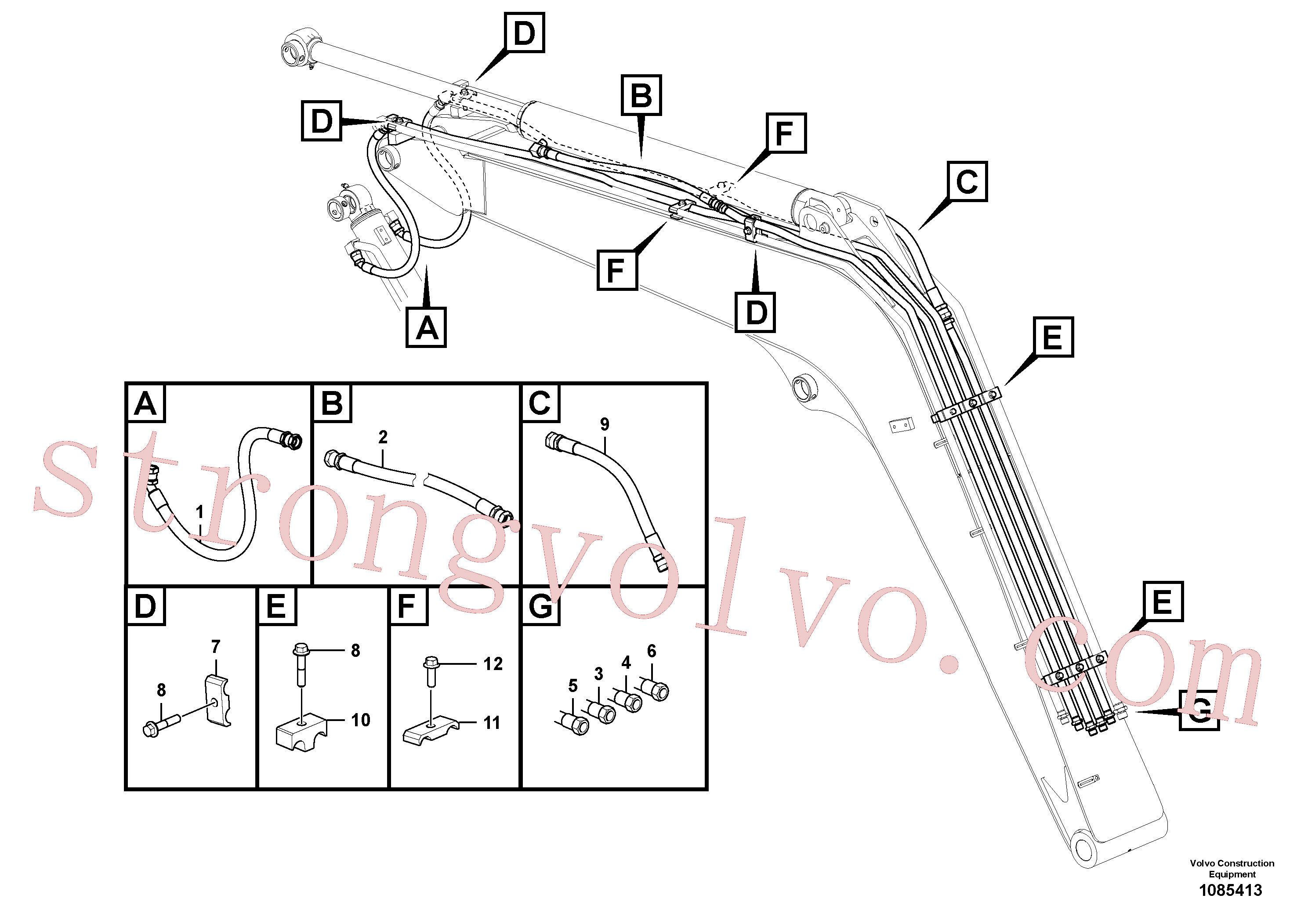 VOE14654541 Pipe Volvo escavadeira