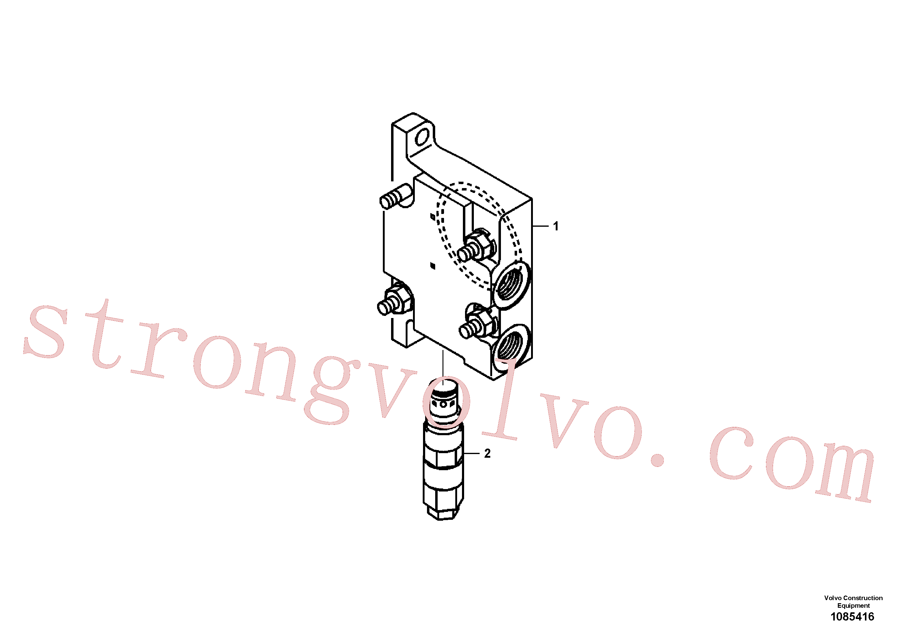 VOE14574817 Volvo Válvula mestra de comando, Válvula de controlo principal, admissão e lança e rotação da lança(1085416 Montagem)