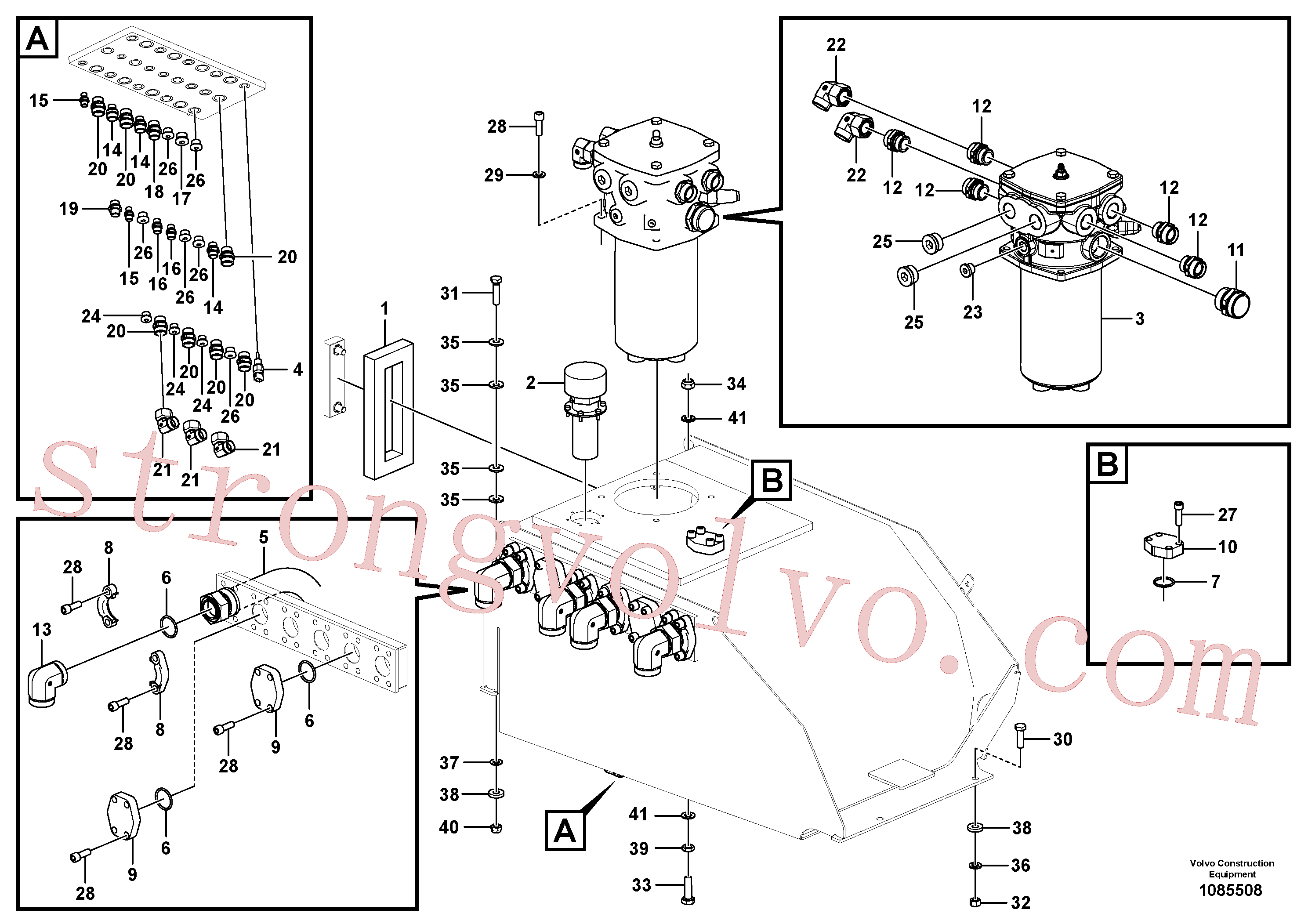 RM80905193 Volvo Depósito de óleo hidráulico(1085508 Montagem)
