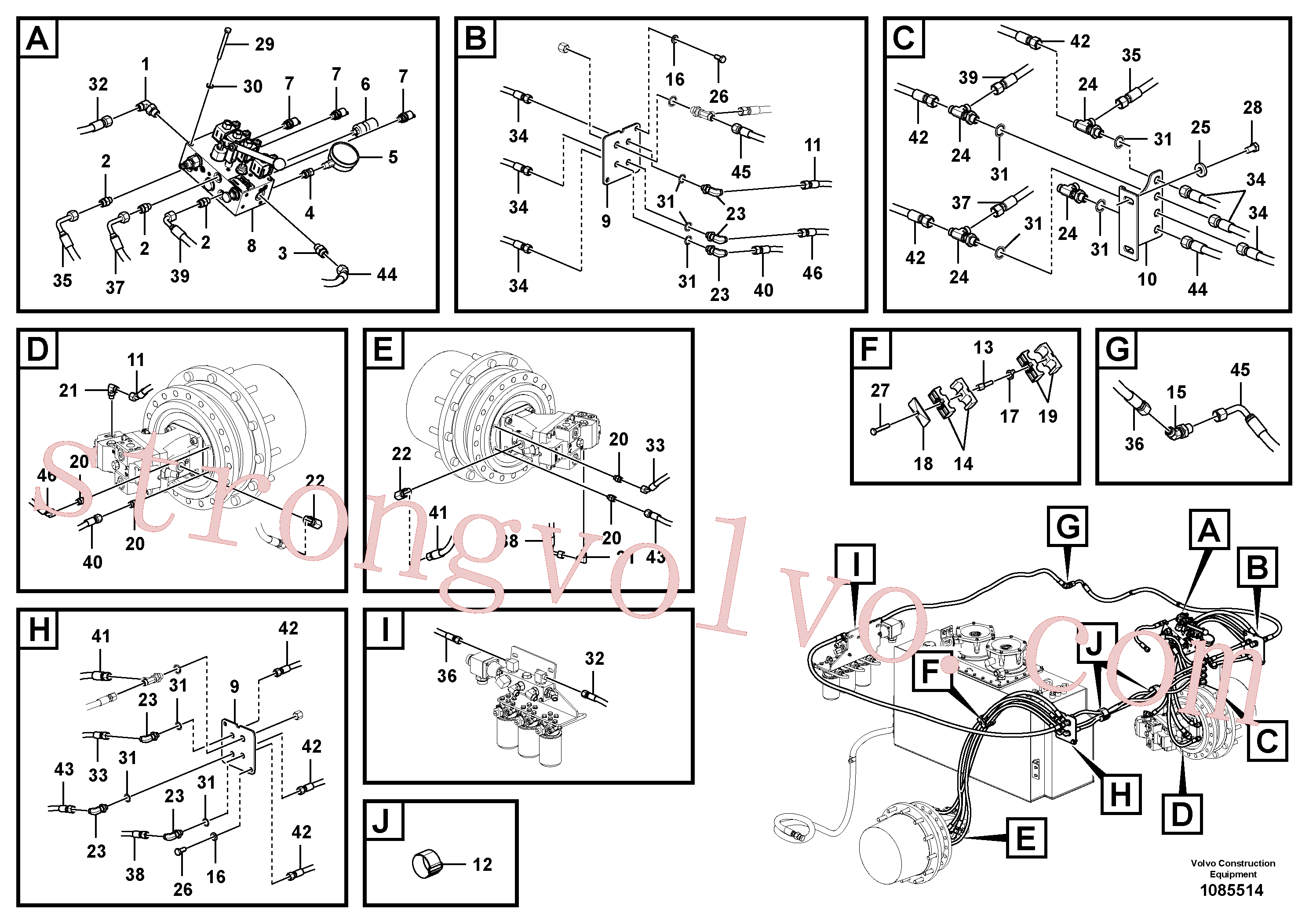 Volvo Montagem RM59852020 Adaptador Acessórios