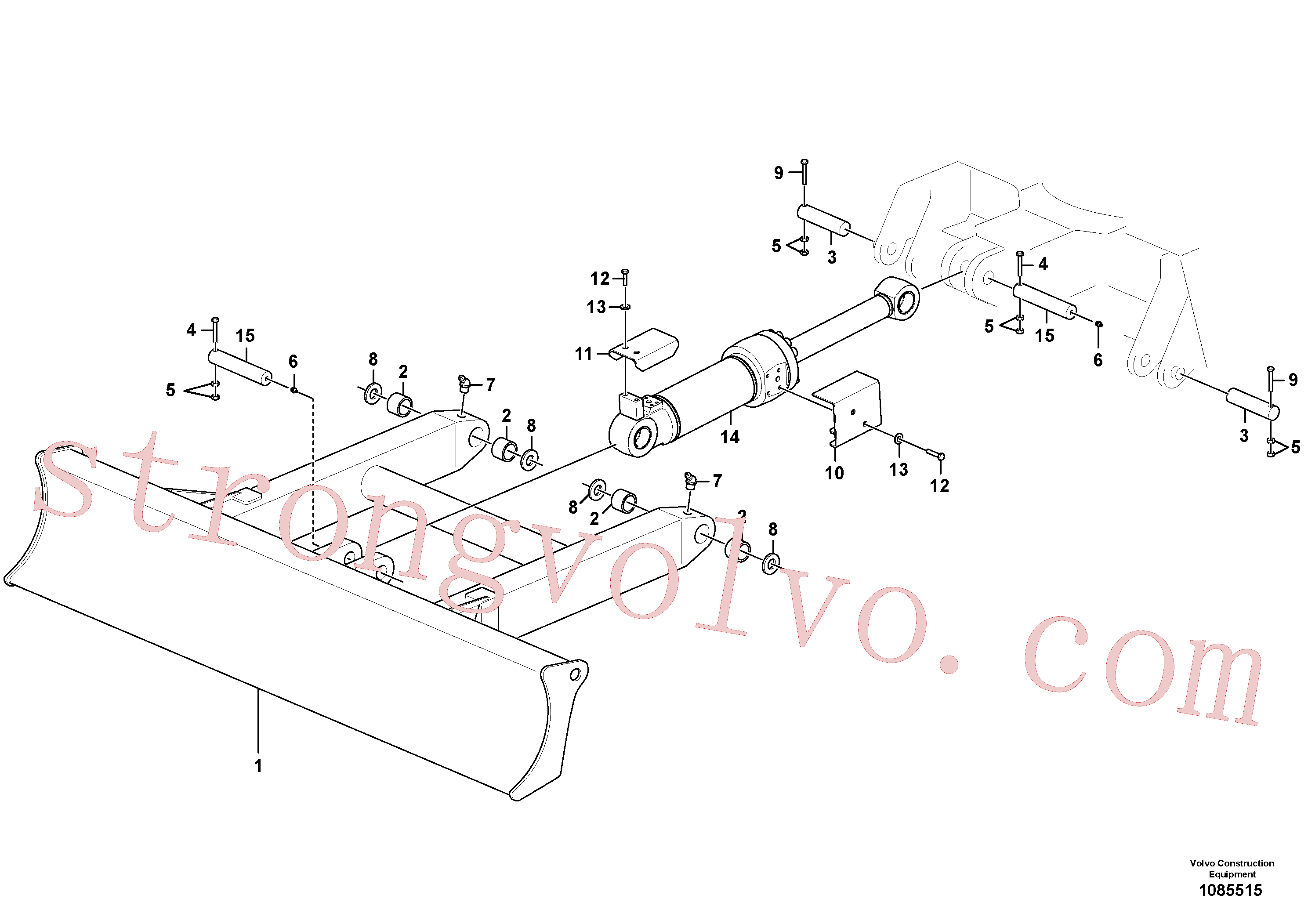 China Made SA1171-30590 Calço de ajuste Volvo Acessórios para escavadeira