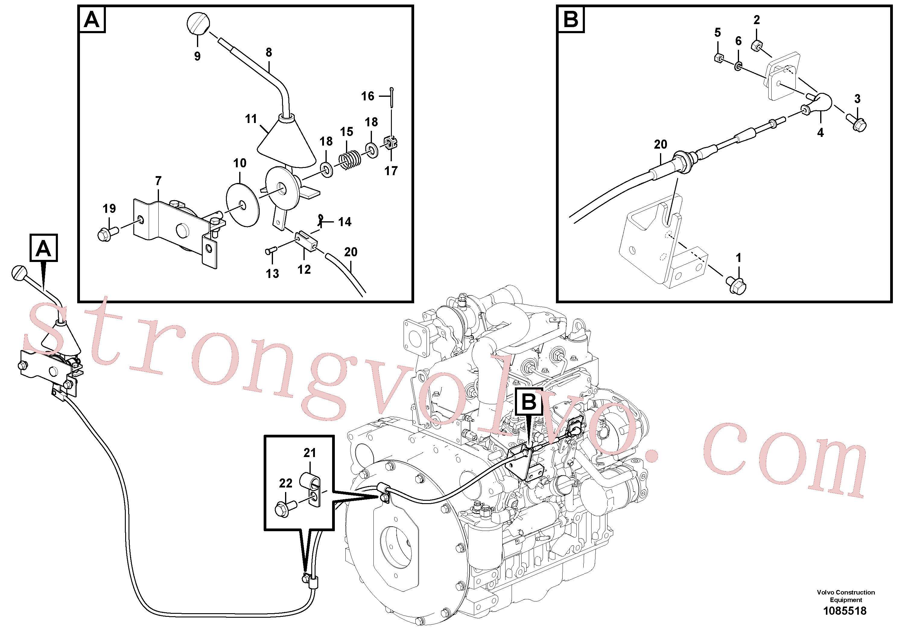 RM94253515 Volvo Comando de velocidade(1085518 Montagem)