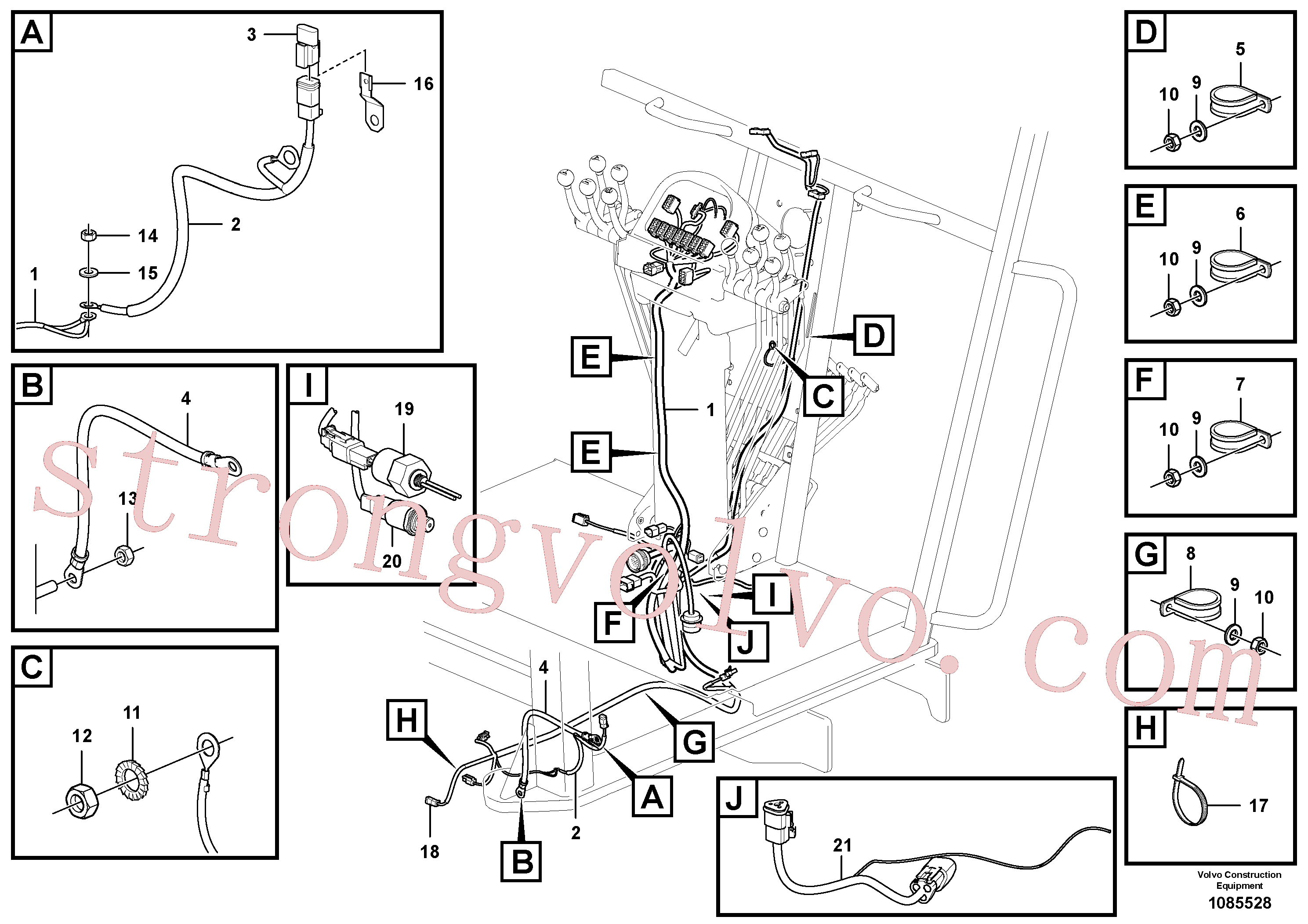 VOE16263937 Volvo Lubrificação, Cablagem, painel de instrumentos(1085528 Montagem)