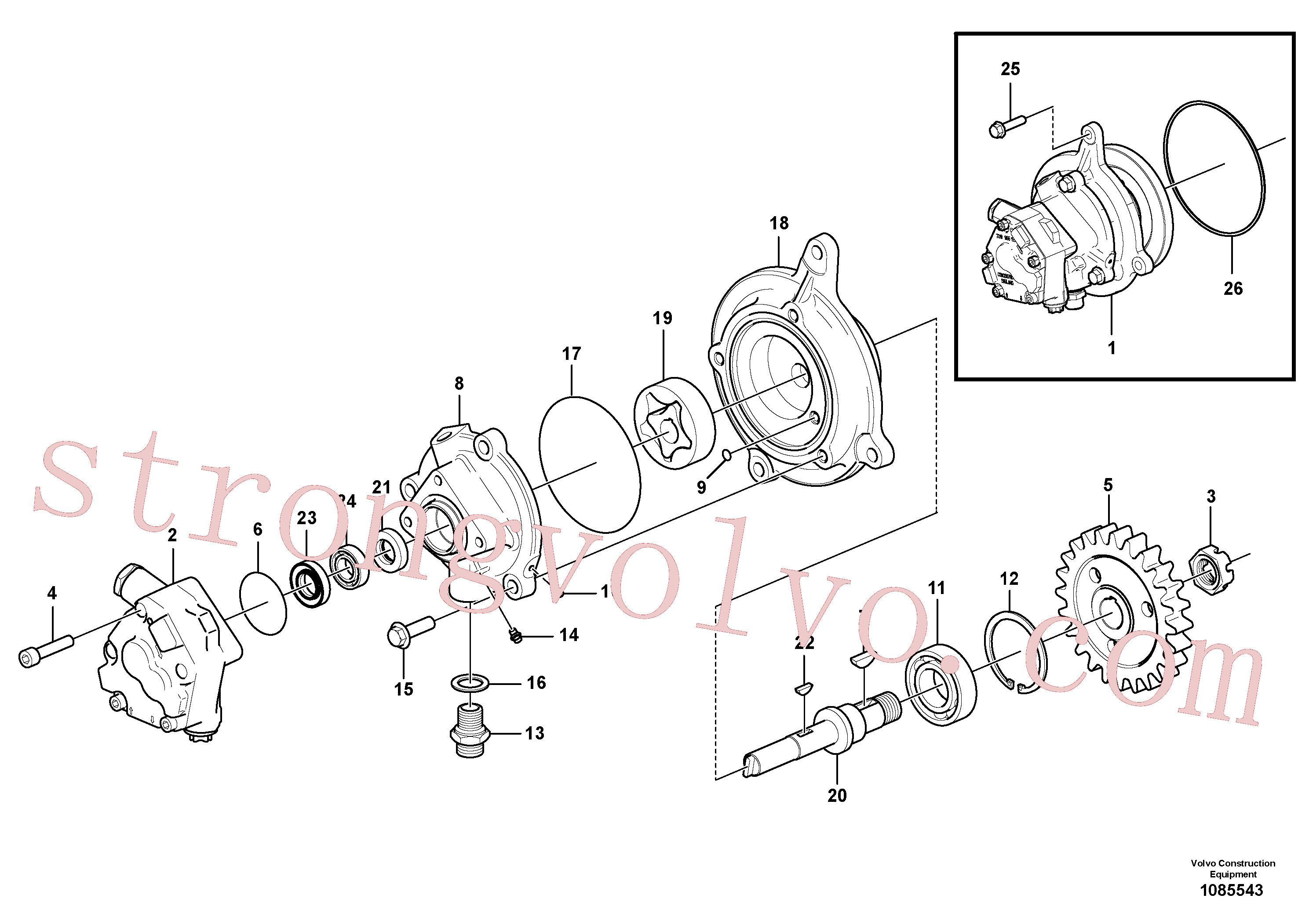 VOE8131292 Volvo Bomba de óleo(1085543 Montagem)