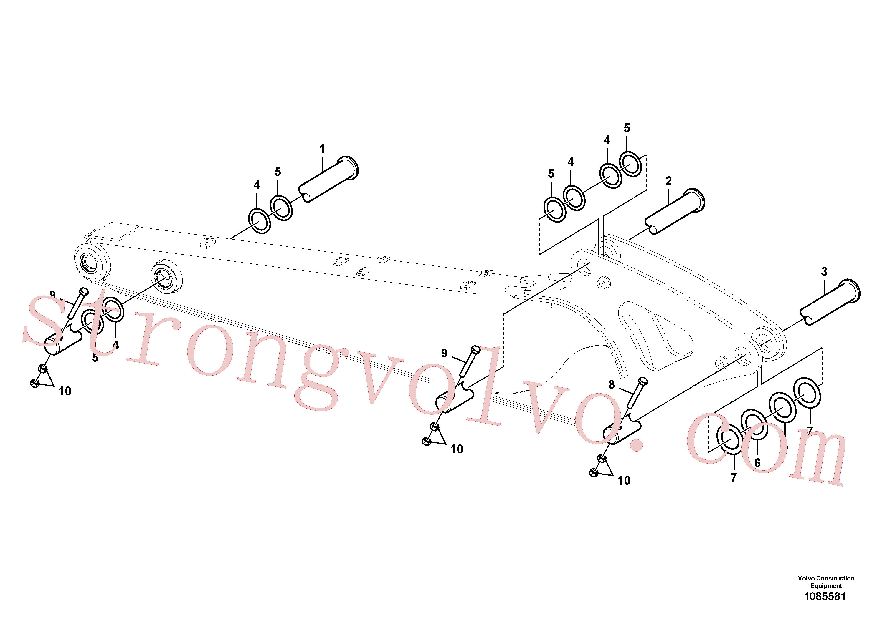 VOE14556290 Volvo Elos do braço de afundamento(1085581 Montagem)