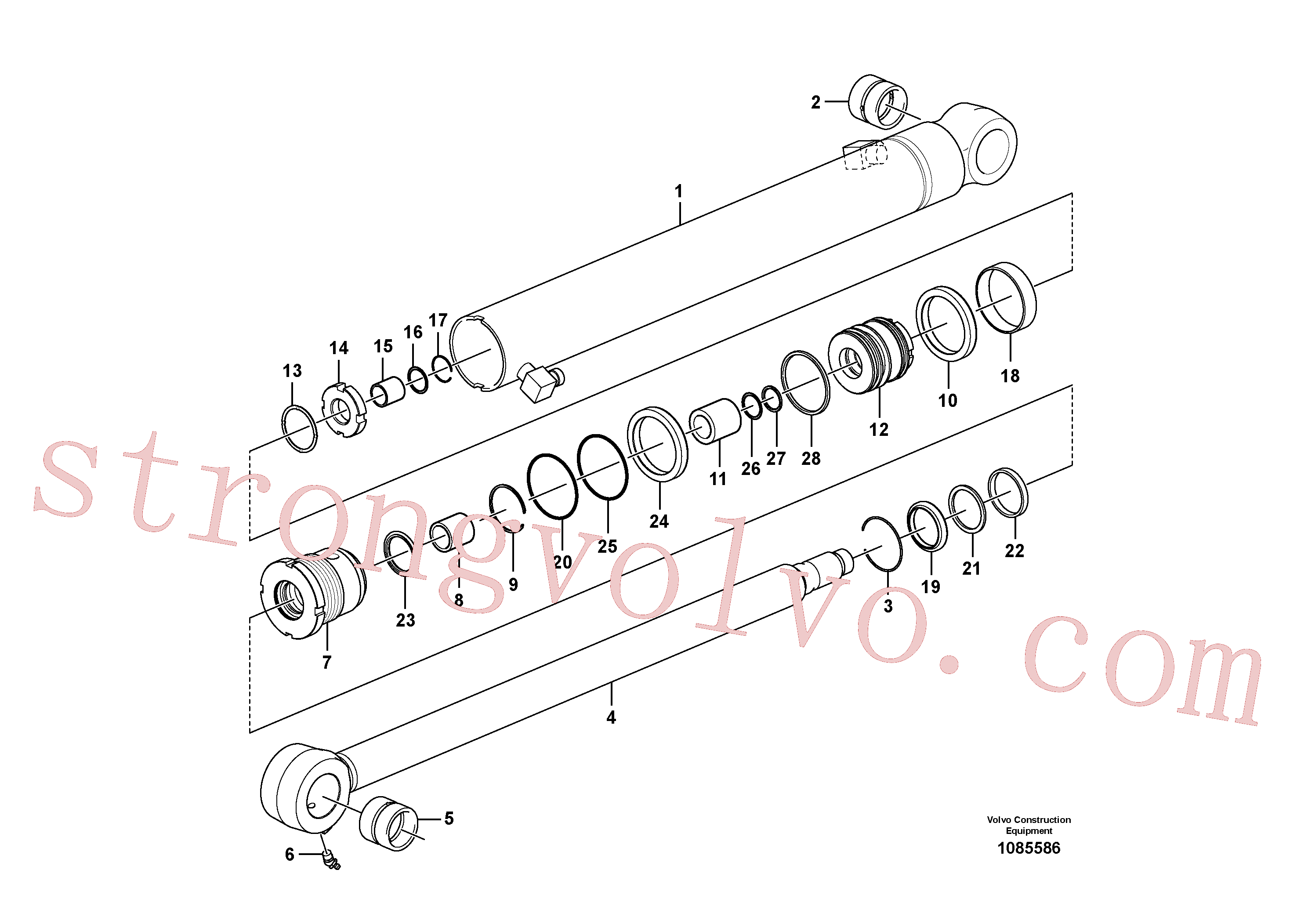 Atacado VOE14880699 Anel de fixação Volvo escavadeira