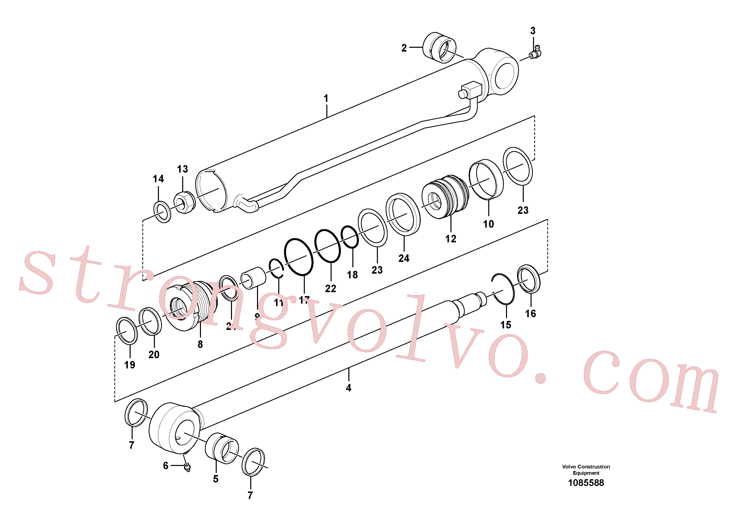 Atacado SA9557-04500 Anel de fixação Volvo escavadeira
