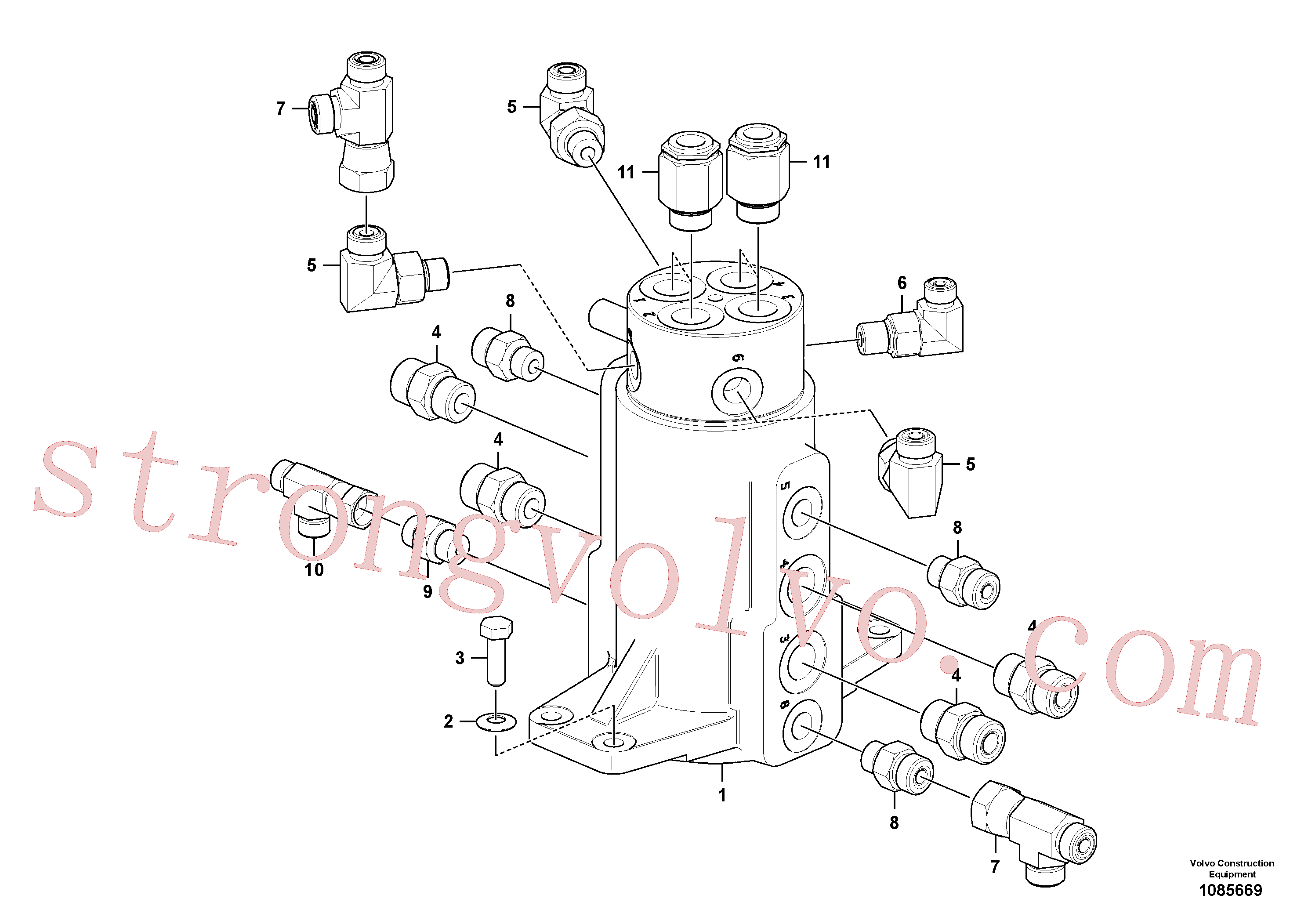 VOE15664022 Volvo Equipamento da junta articulada(1085669 Montagem)