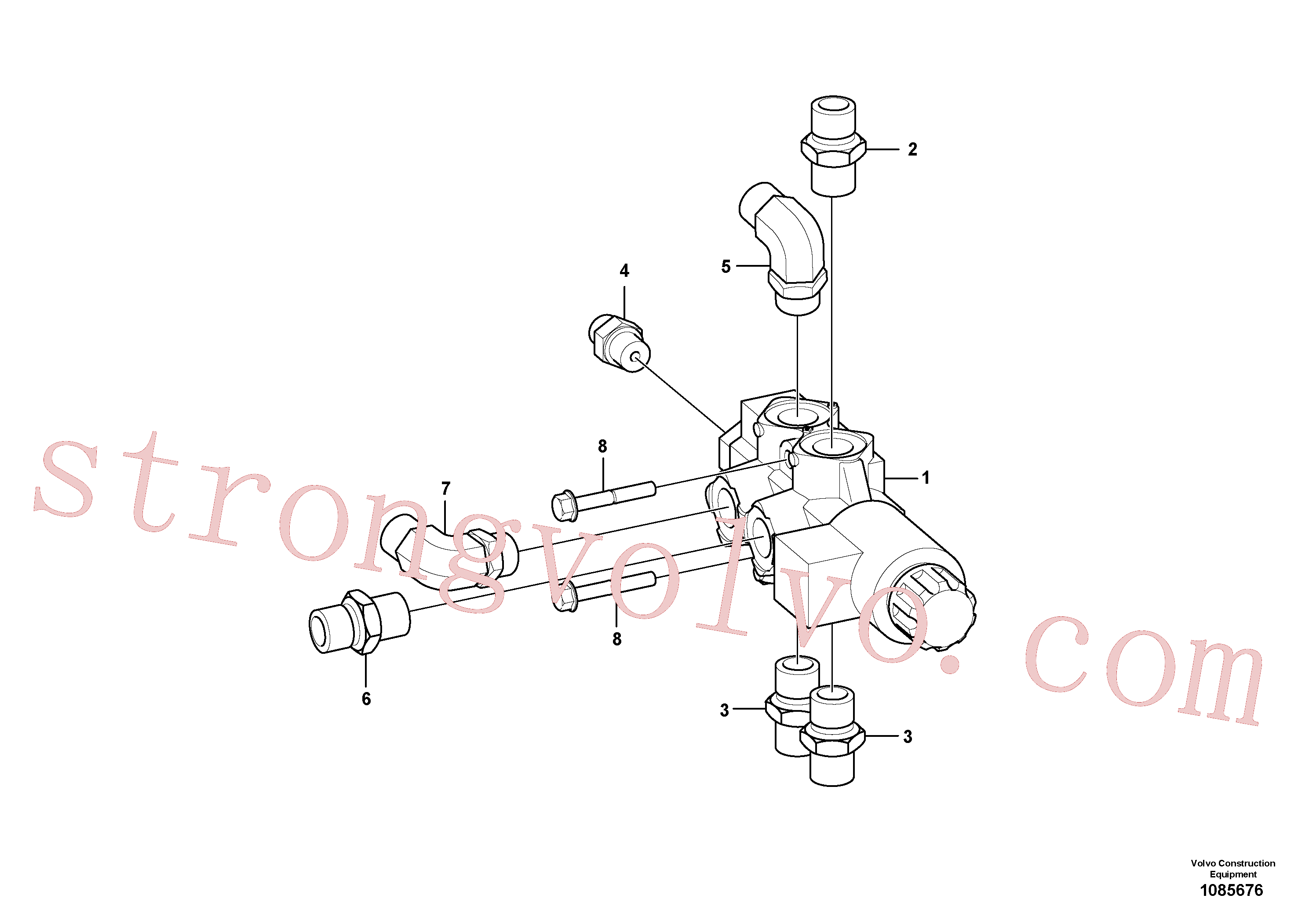 PJ7418510 Volvo Válvula de seis vias(1085676 Montagem)