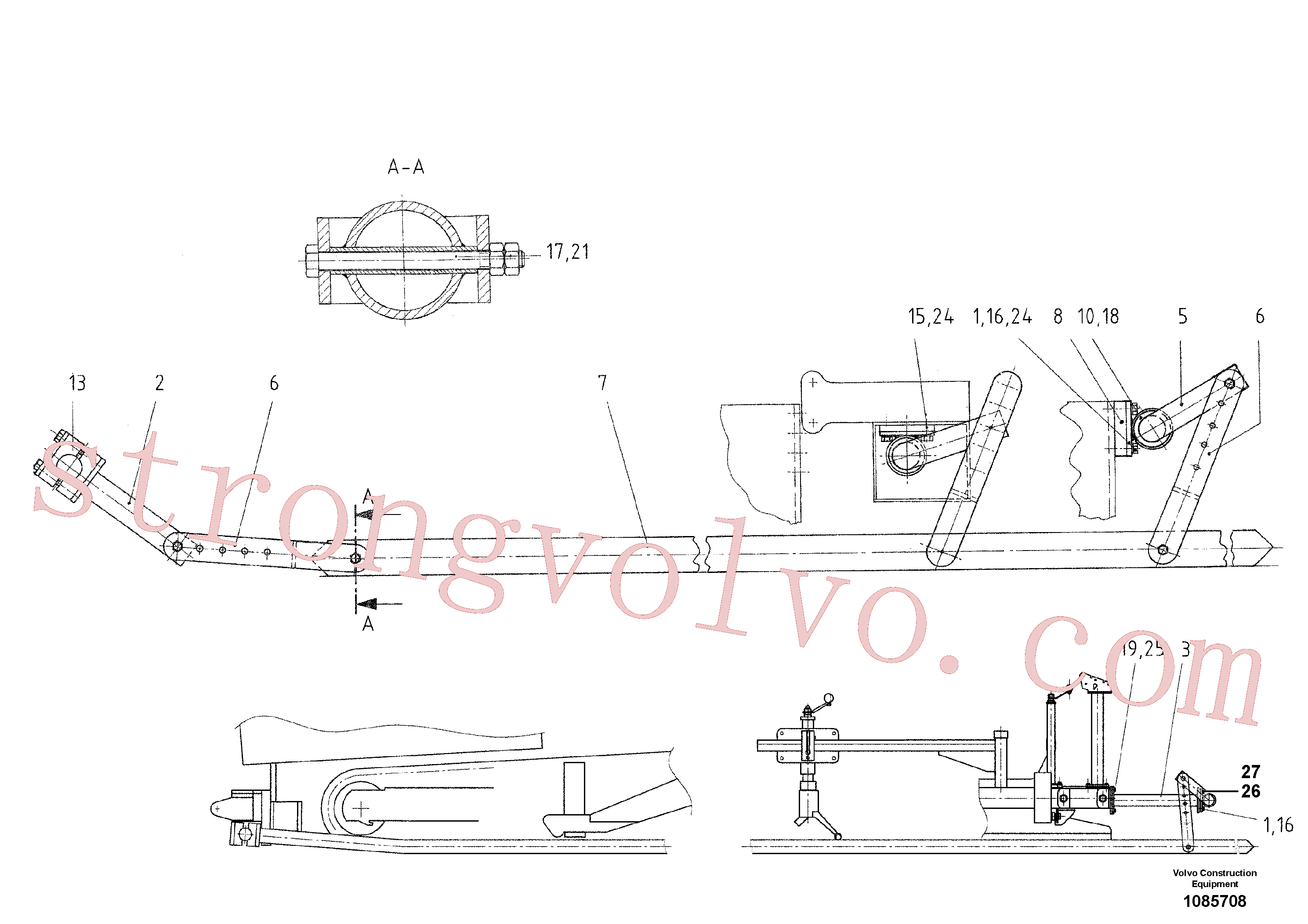 RM87942512 Volvo Tubo de nivelamento(1085708 Montagem)