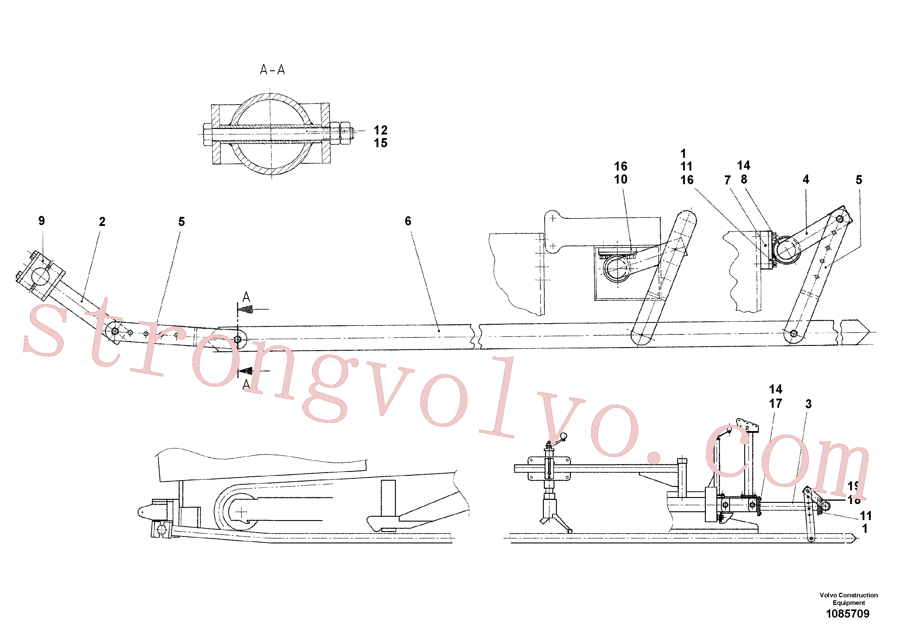 RM87942512 Volvo Tubo de nivelamento(1085709 Montagem)