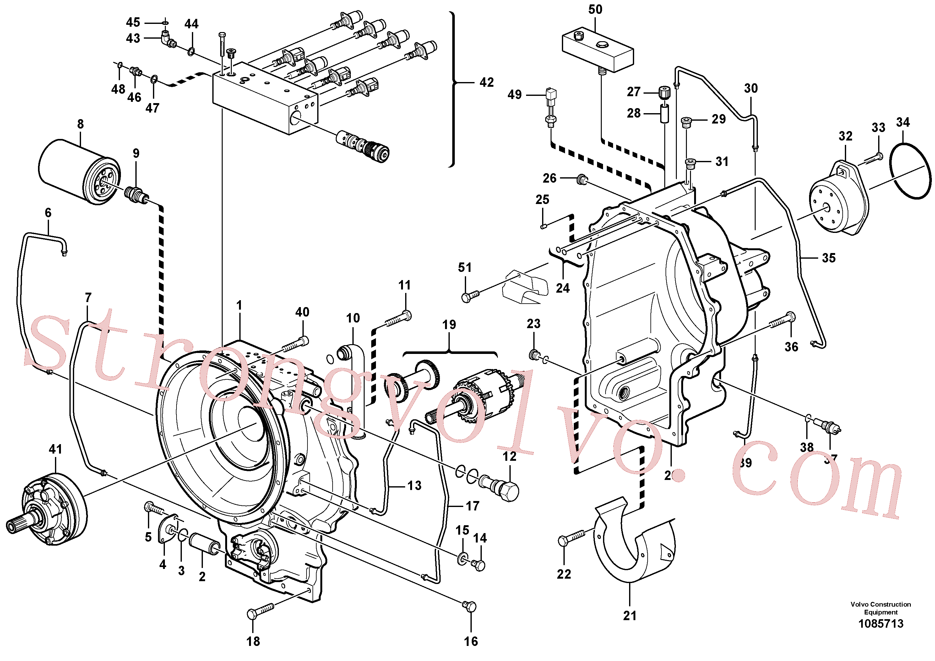 VOE970945 Volvo Transmissão hidráulica com acessórios(1085713 Montagem)
