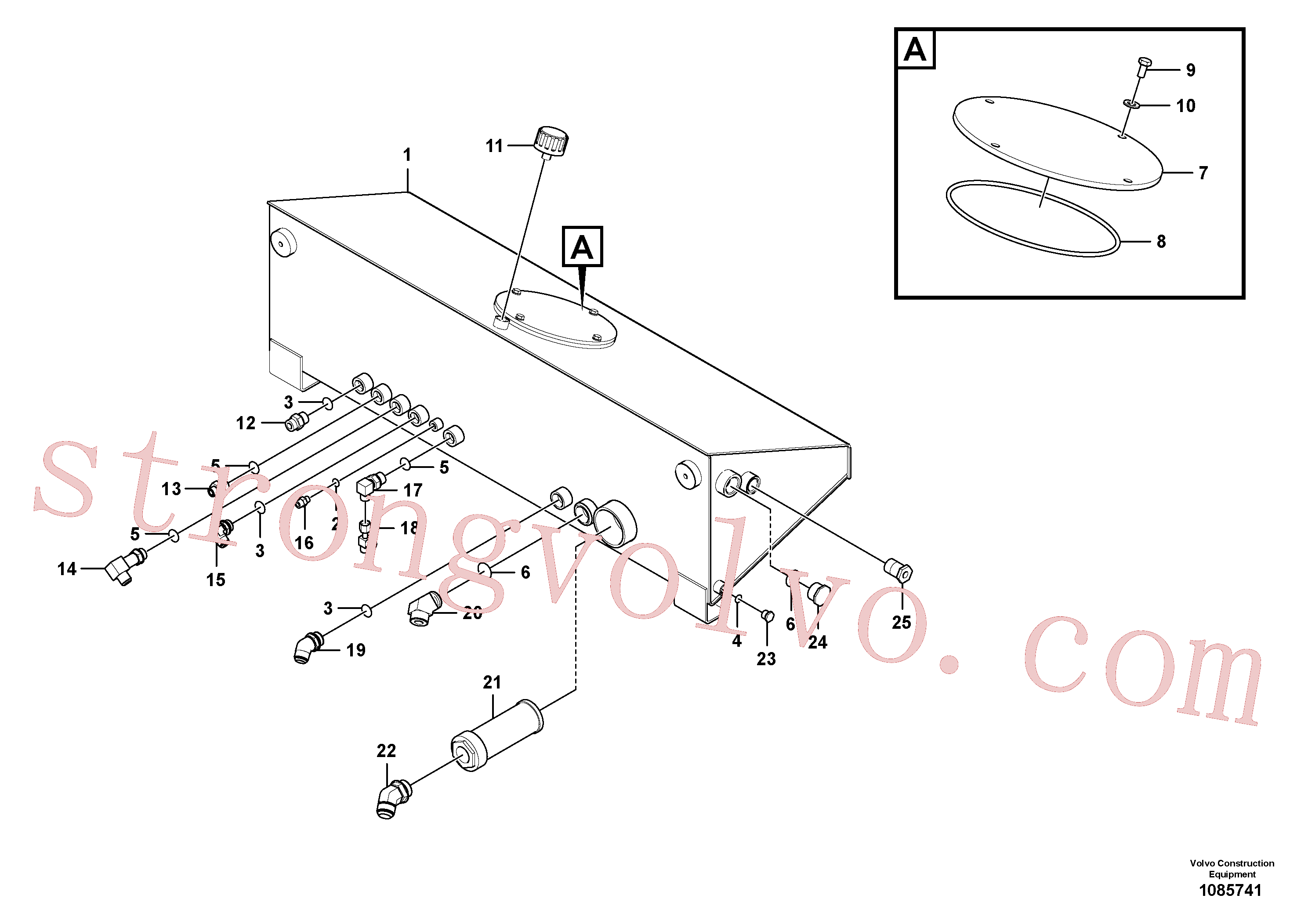 RM58799685 Volvo Conjunto de depósito hidráulico(1085741 Montagem)