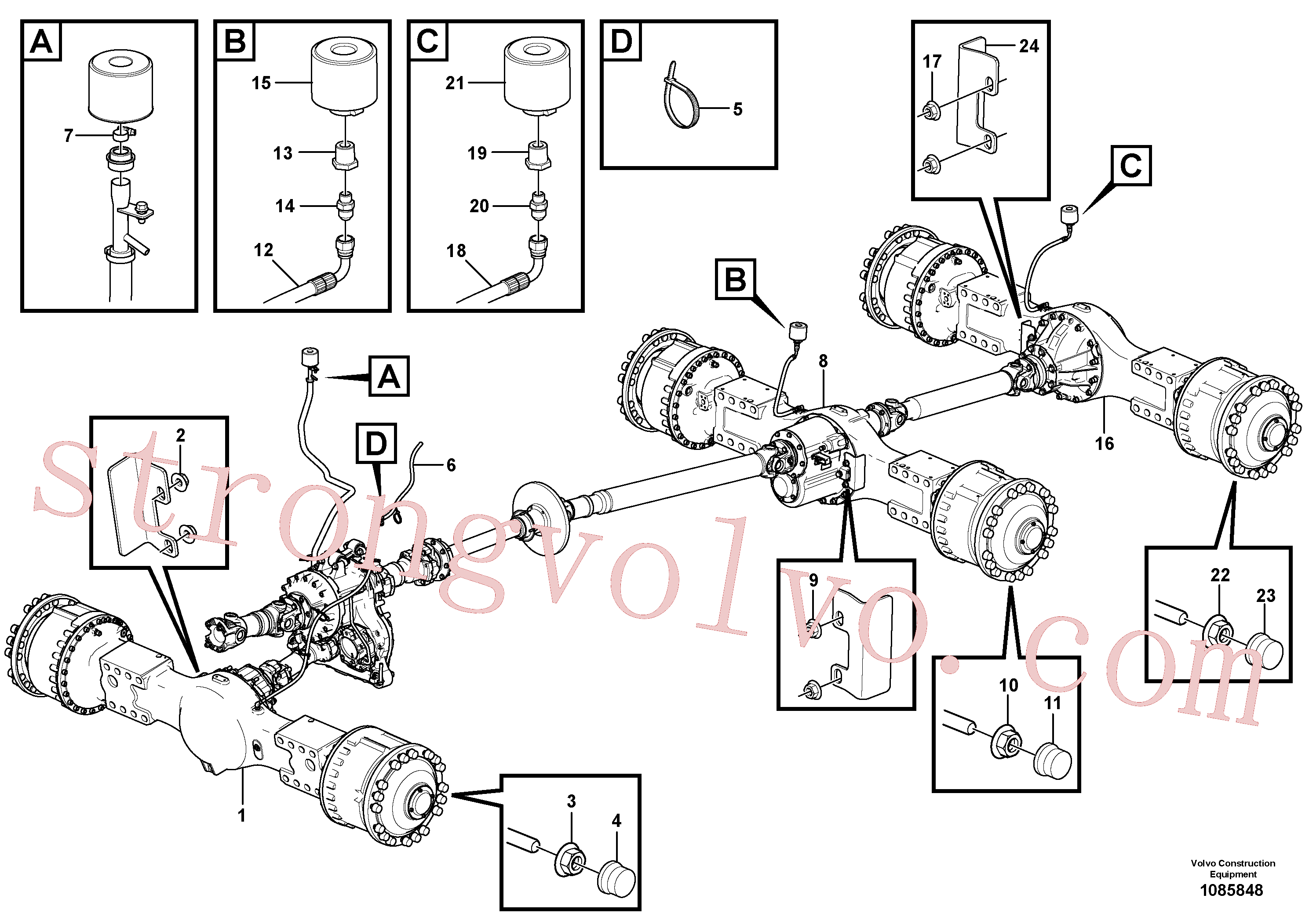 VOE947972 Volvo Eixos planetários(1085848 Montagem)