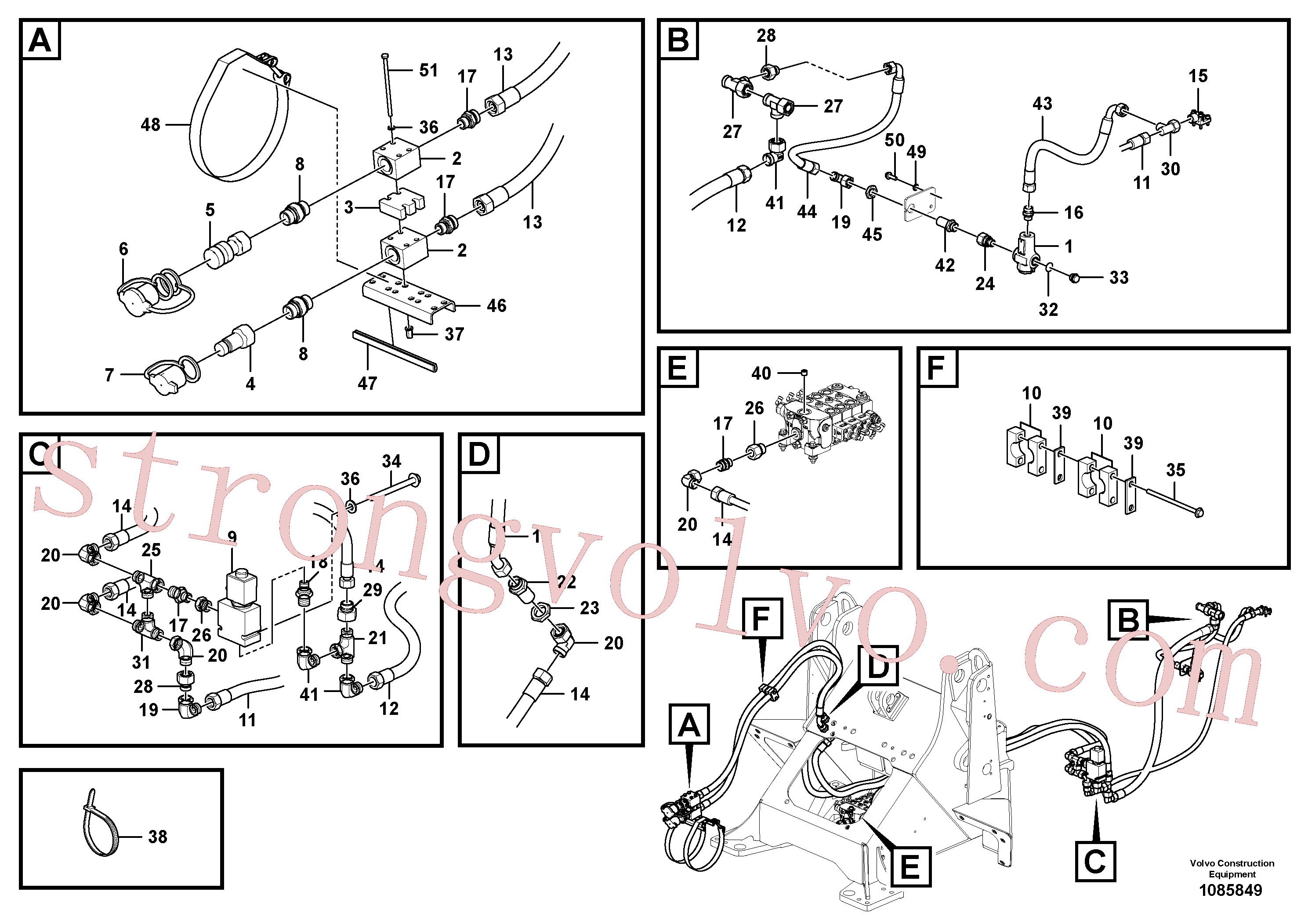VOE11306030 Volvo Bomba auxiliar com linhas(1085849 Montagem)
