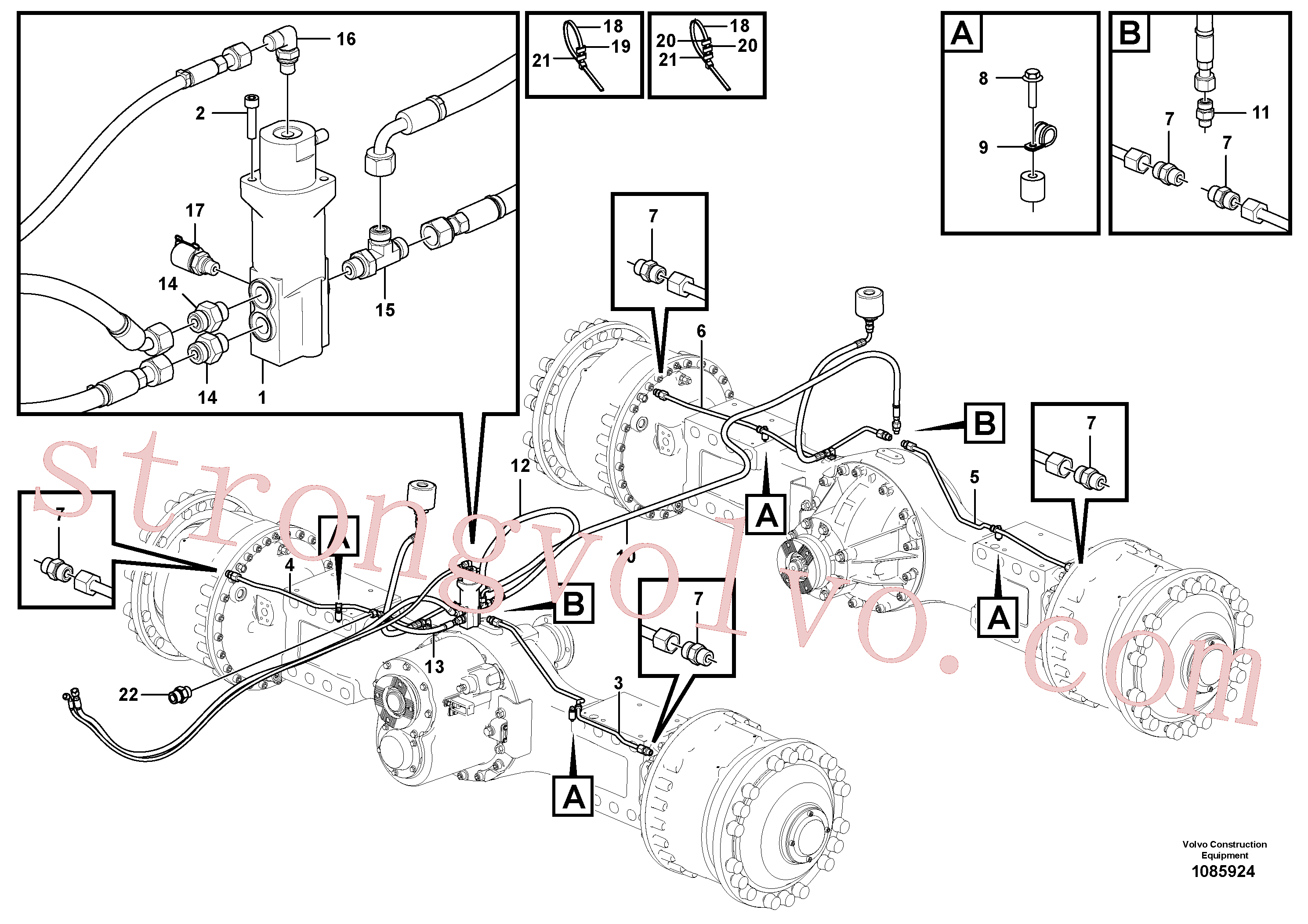 VOE936540 Volvo Linhas de travão(1085924 Montagem)