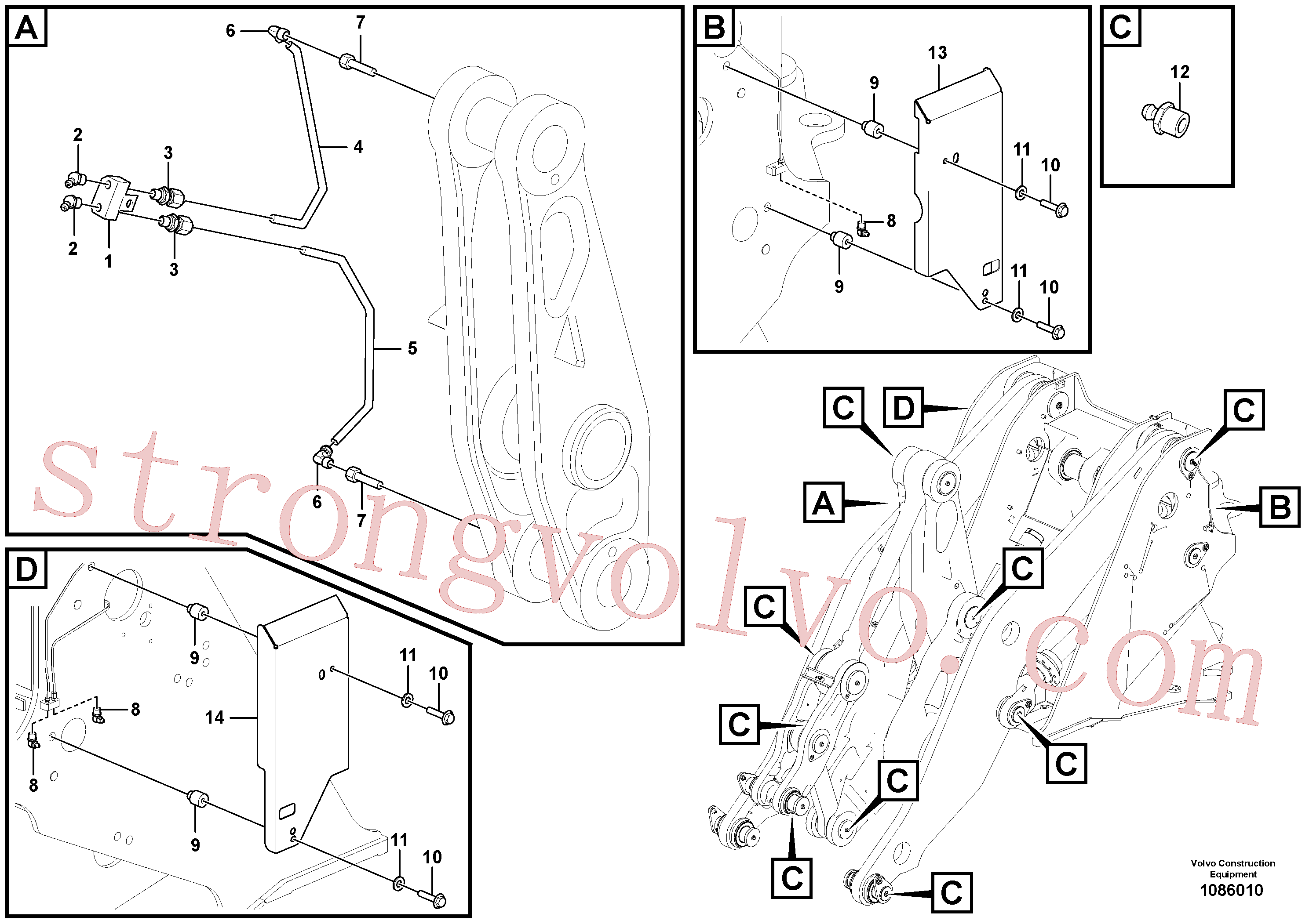 VOE965196 Parafuso flangeado Inscreva-se para Volvo Acessórios para escavadeira