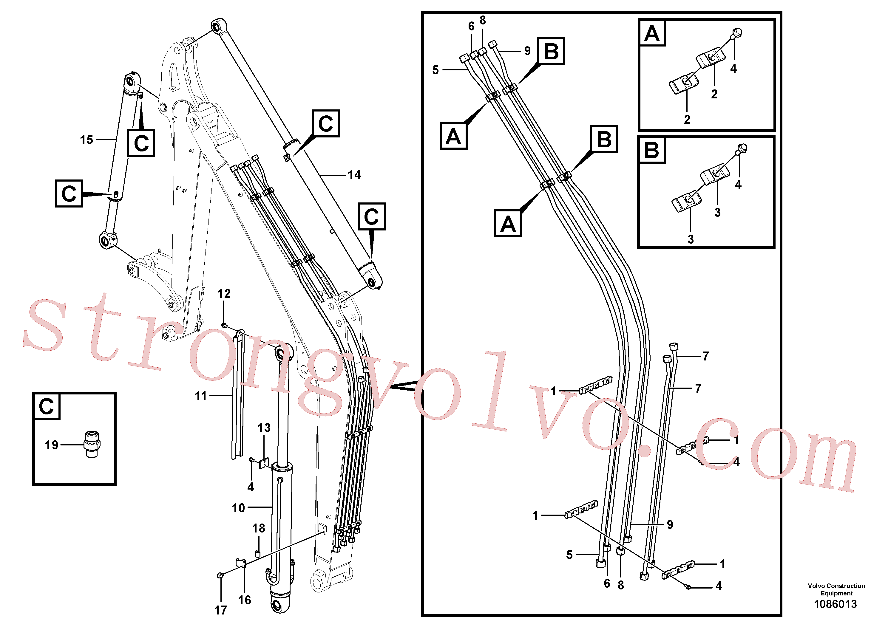 Volvo Montagem VOE15694436 Cilindro hidráulico Acessórios