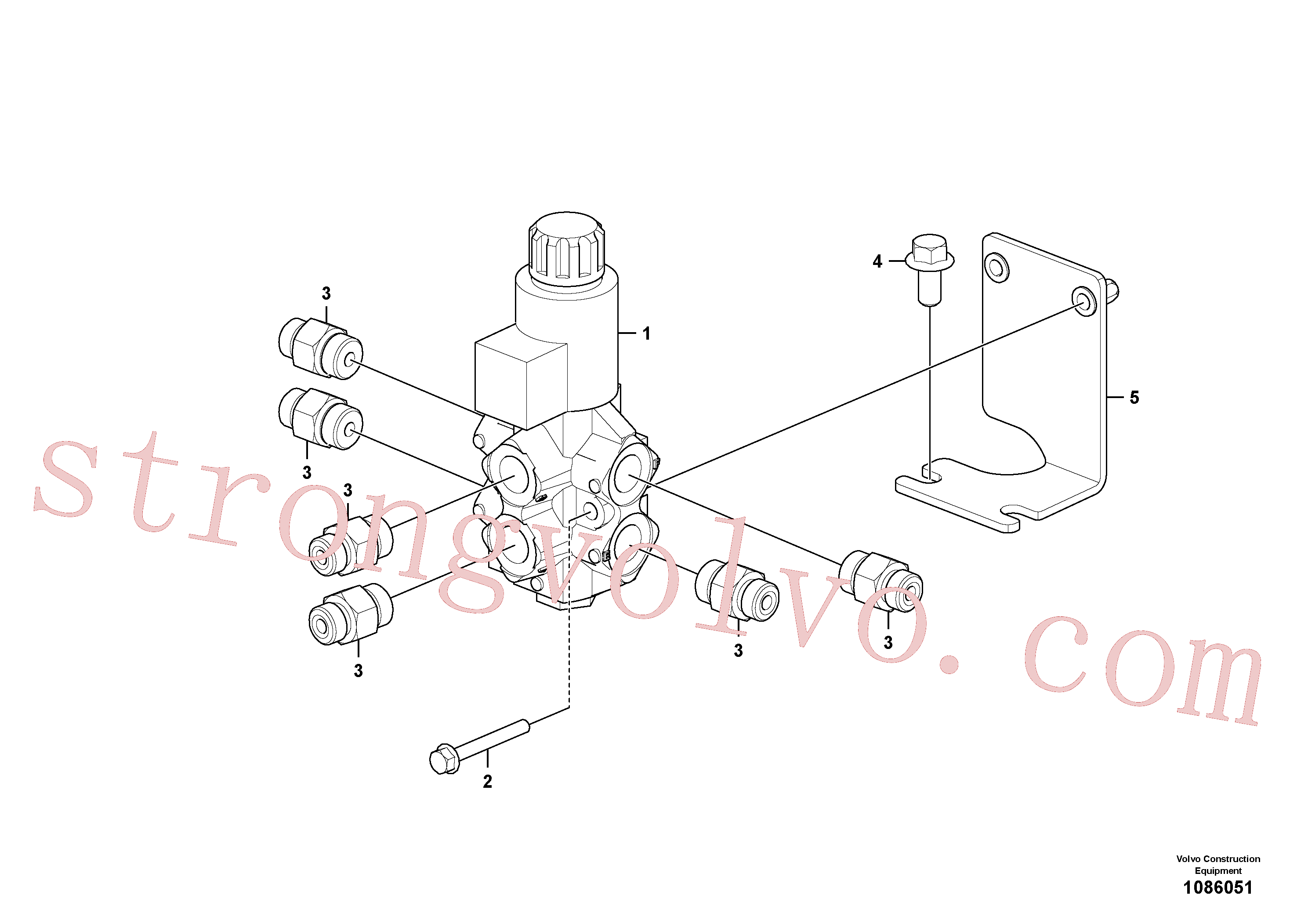 VOE11807716 Volvo Válvula de seis vias(1086051 Montagem)