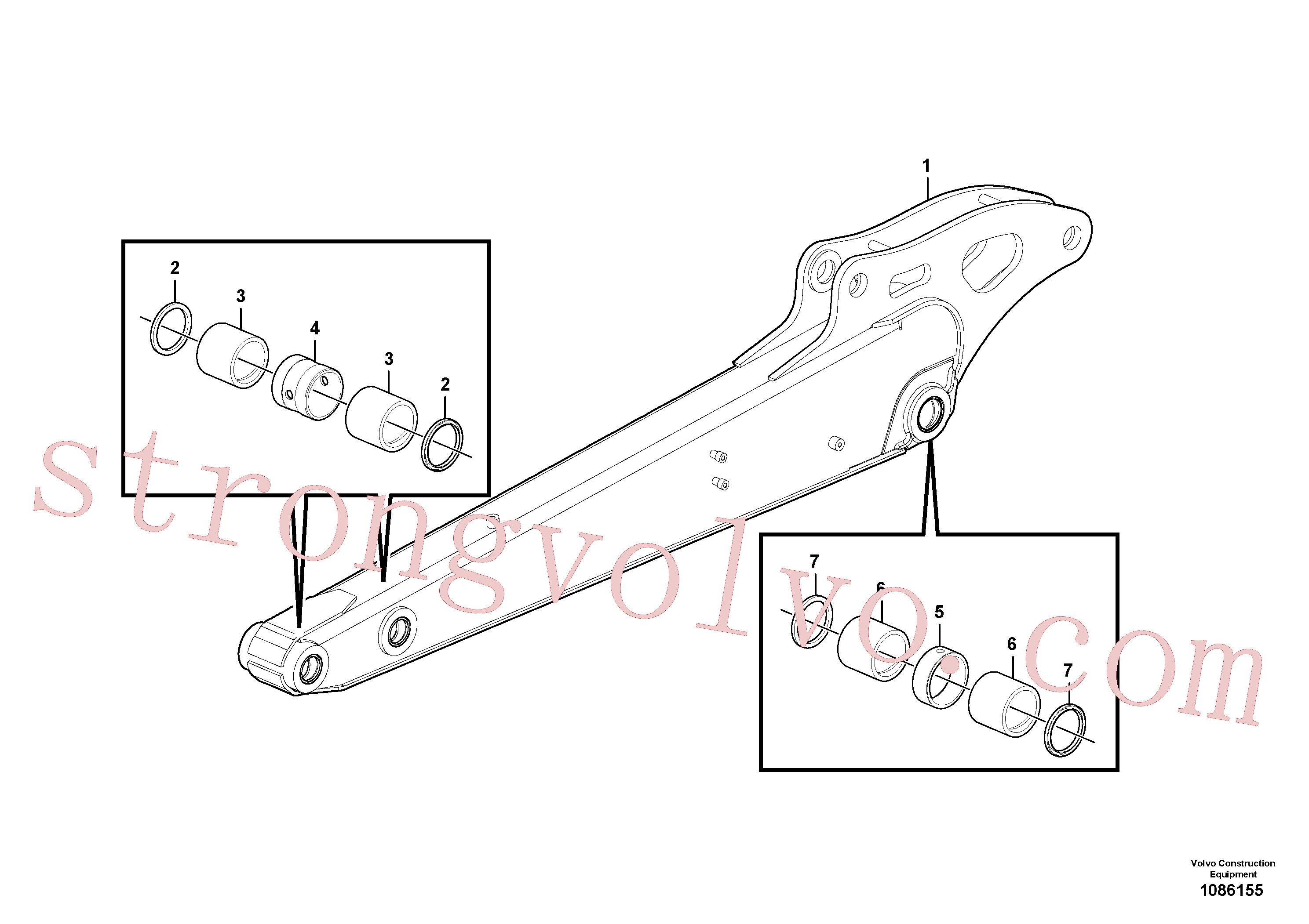 Atacado VOE15653137 Braço Volvo escavadeira