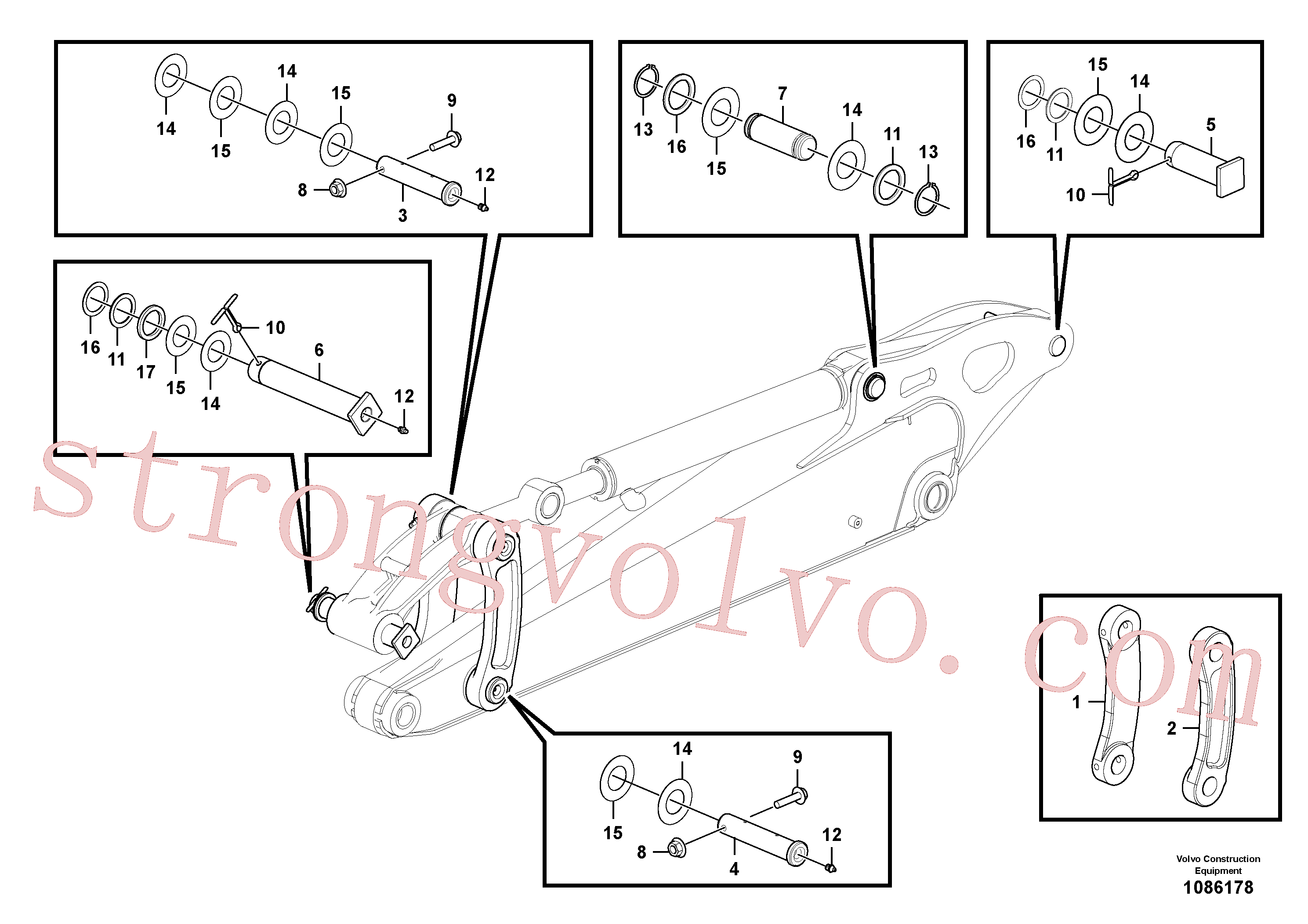 Volvo VOE11803387 Pino Volvo Acessórios para escavadeira