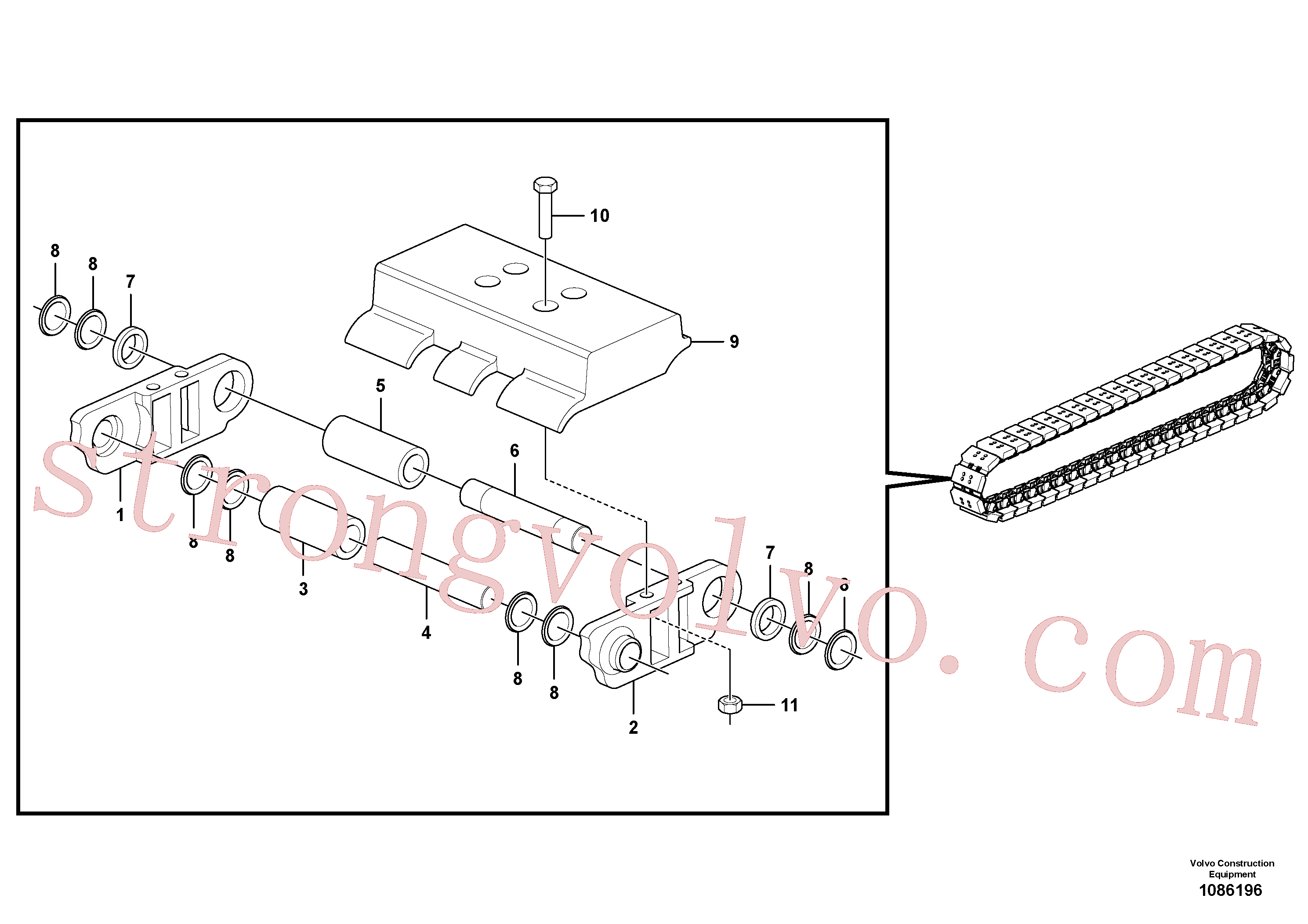 RM58855339 Volvo Corrente de rasto(1086196 Montagem)