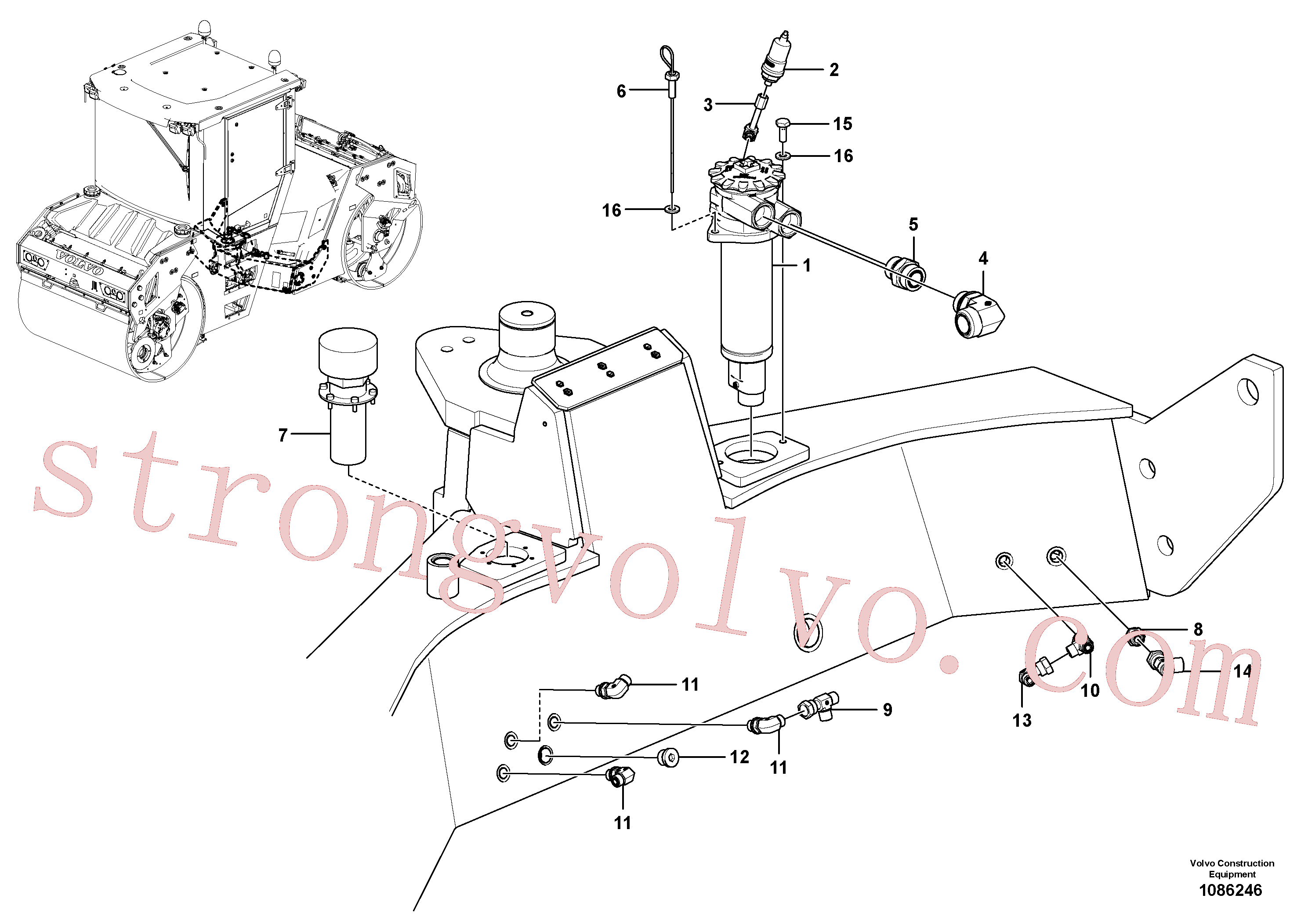 VOE935488 Volvo Depósito de óleo hidráulico(1086246 Montagem)